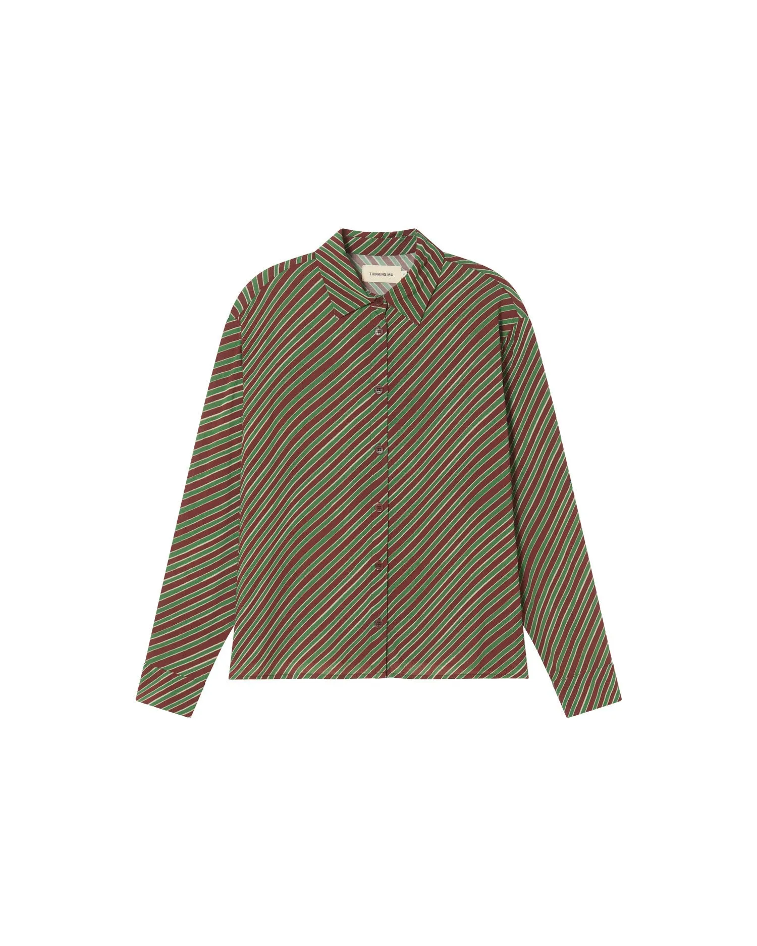 Brown diagonal striped Kati blouse sold by Ivalo.com product image thumbnail 2