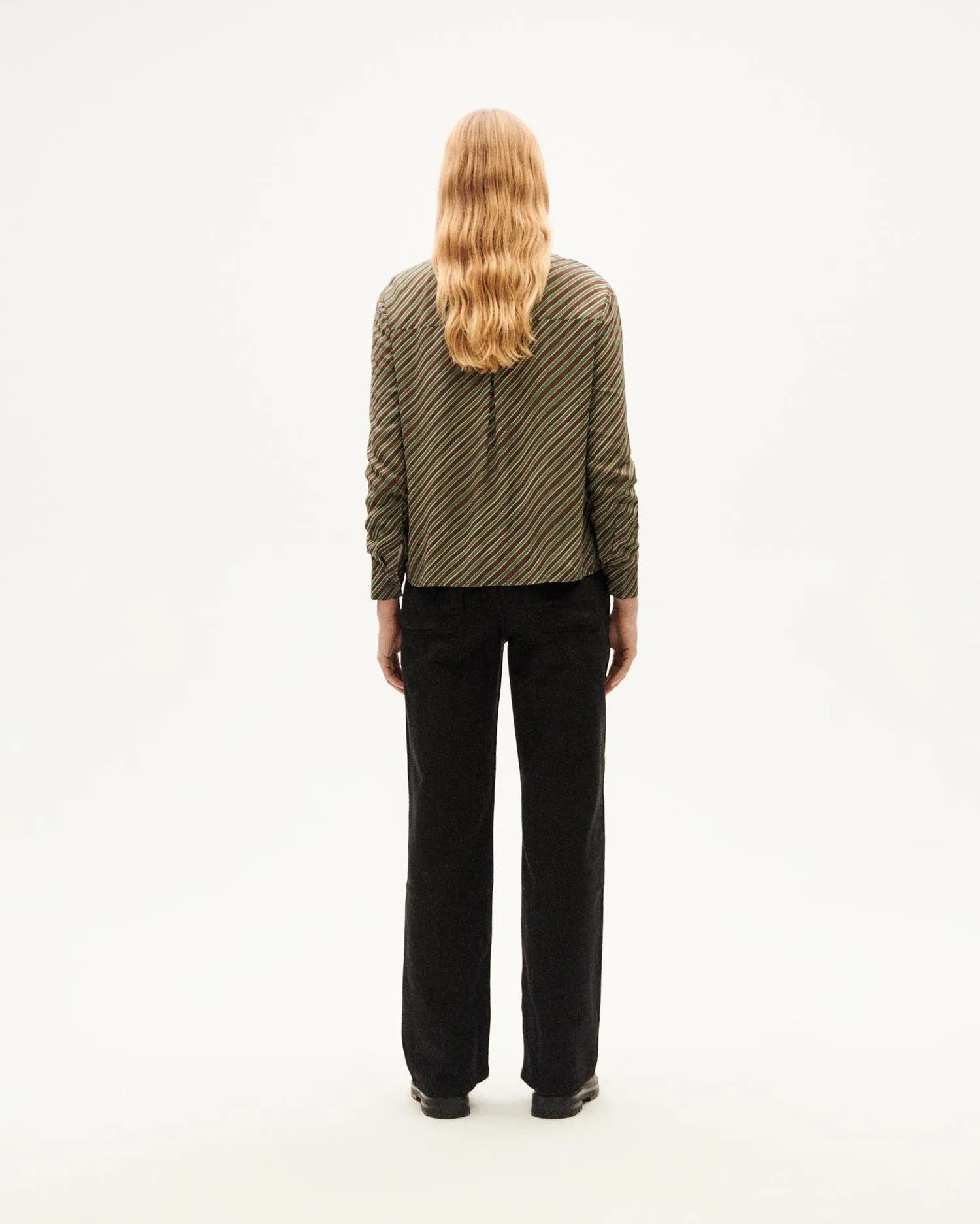 Brown diagonal striped Kati blouse sold by Ivalo.com product image thumbnail 5