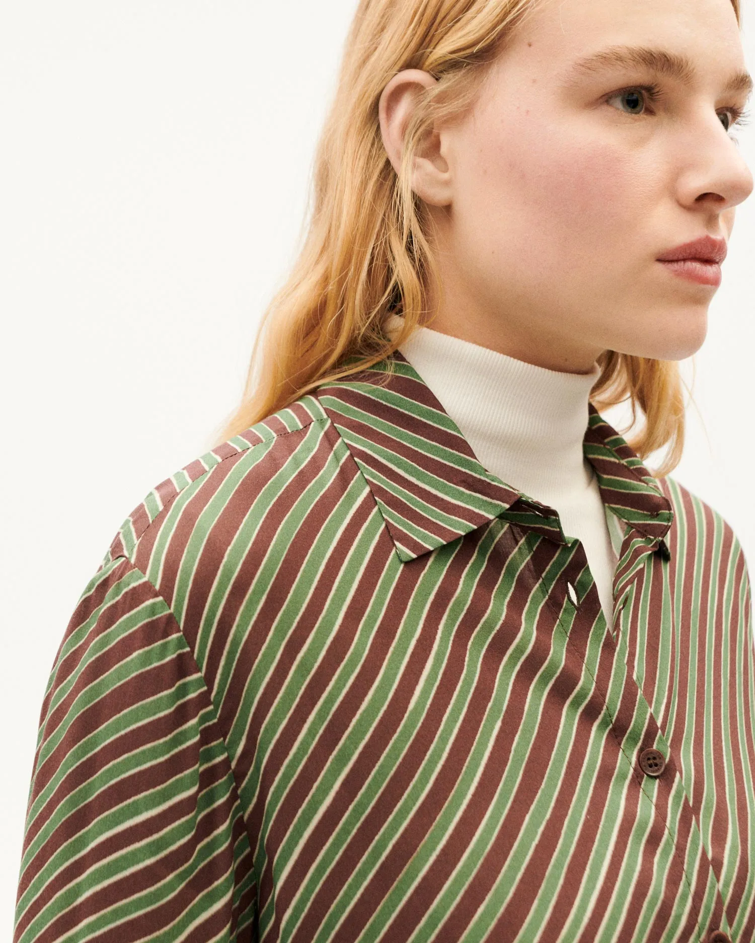 Brown diagonal striped Kati blouse sold by Ivalo.com product image thumbnail 3