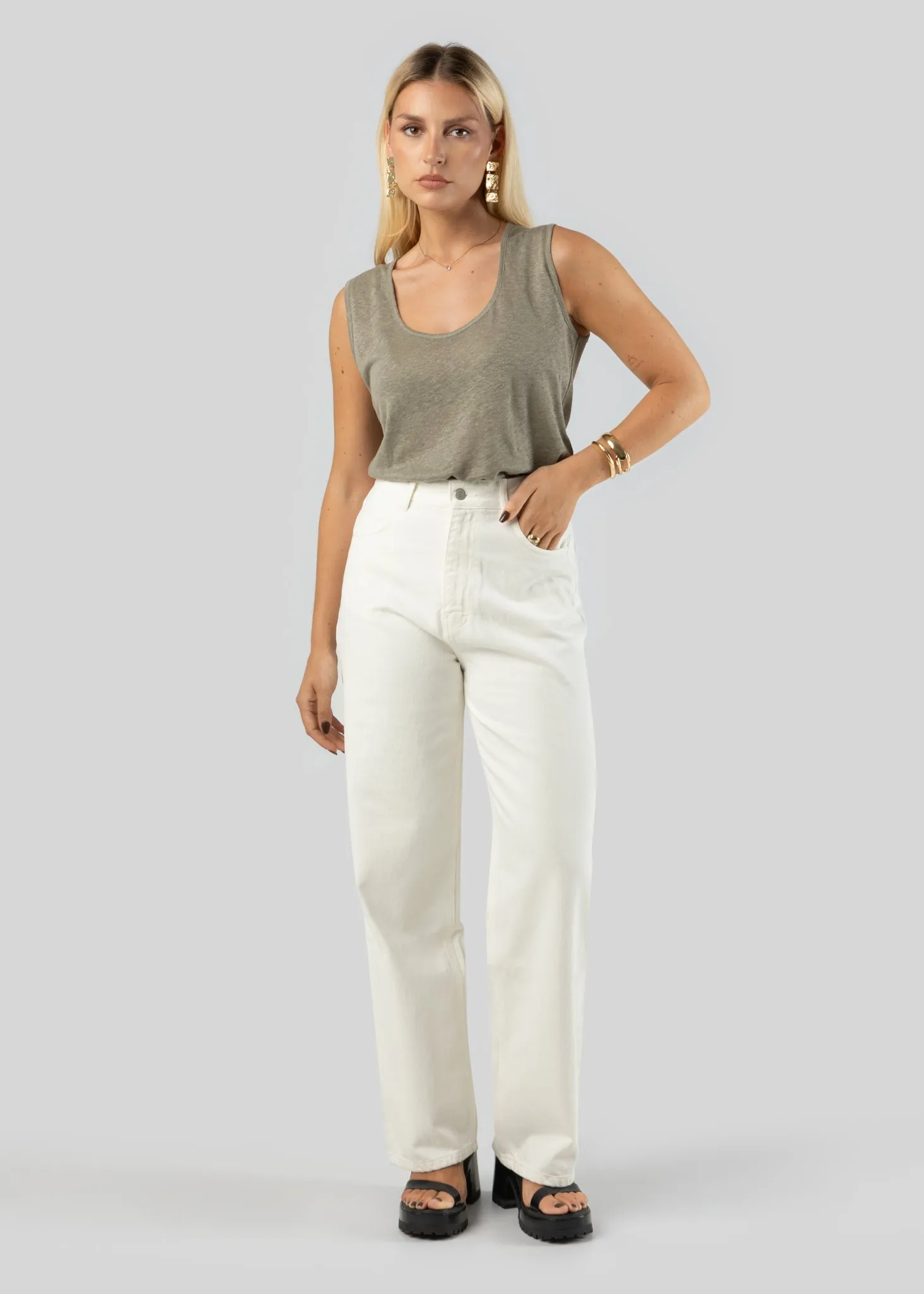 Linen Tank Top Green sold by Ivalo.com product image thumbnail 3