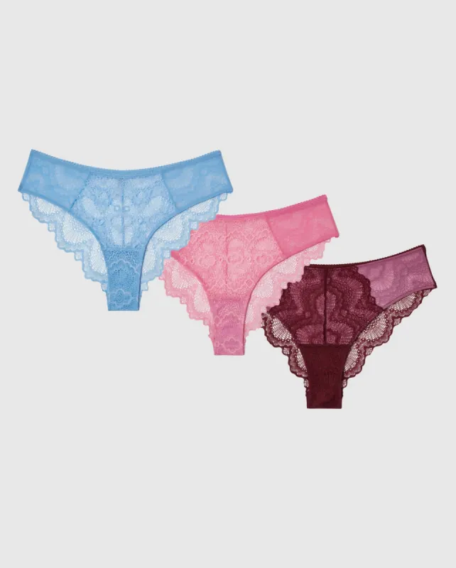 Lace Cheeky Pack Multicolor sold by Ivalo.com