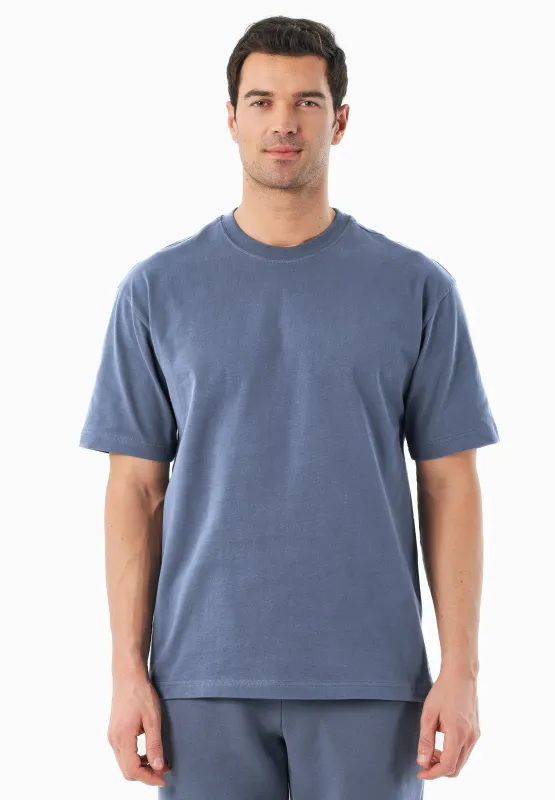 Tussem Unisex Basic Organic Cotton T-Shirt Indigo Blue sold by Ivalo.com