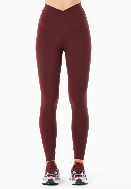 LIBBY High Waist Leggings Burgundy Red sold by Ivalo.com