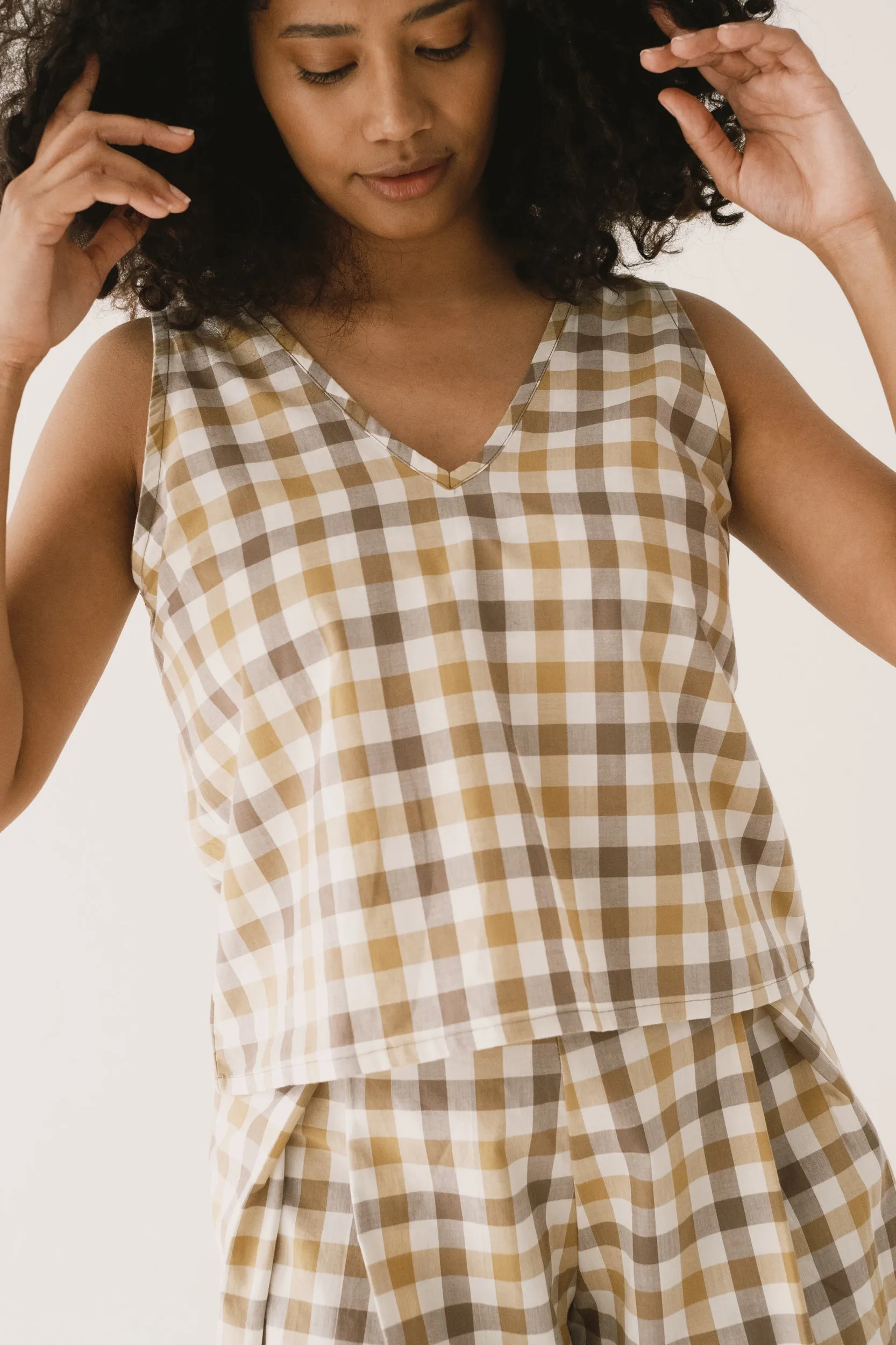 Holly Strap Top Yellow Vichy sold by Ivalo.com