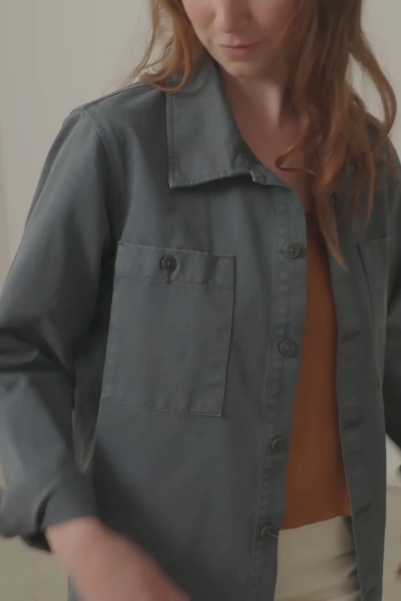 Helmut Unisex Organic Cotton Worker Overshirt Blue sold by Ivalo.com product image thumbnail 4