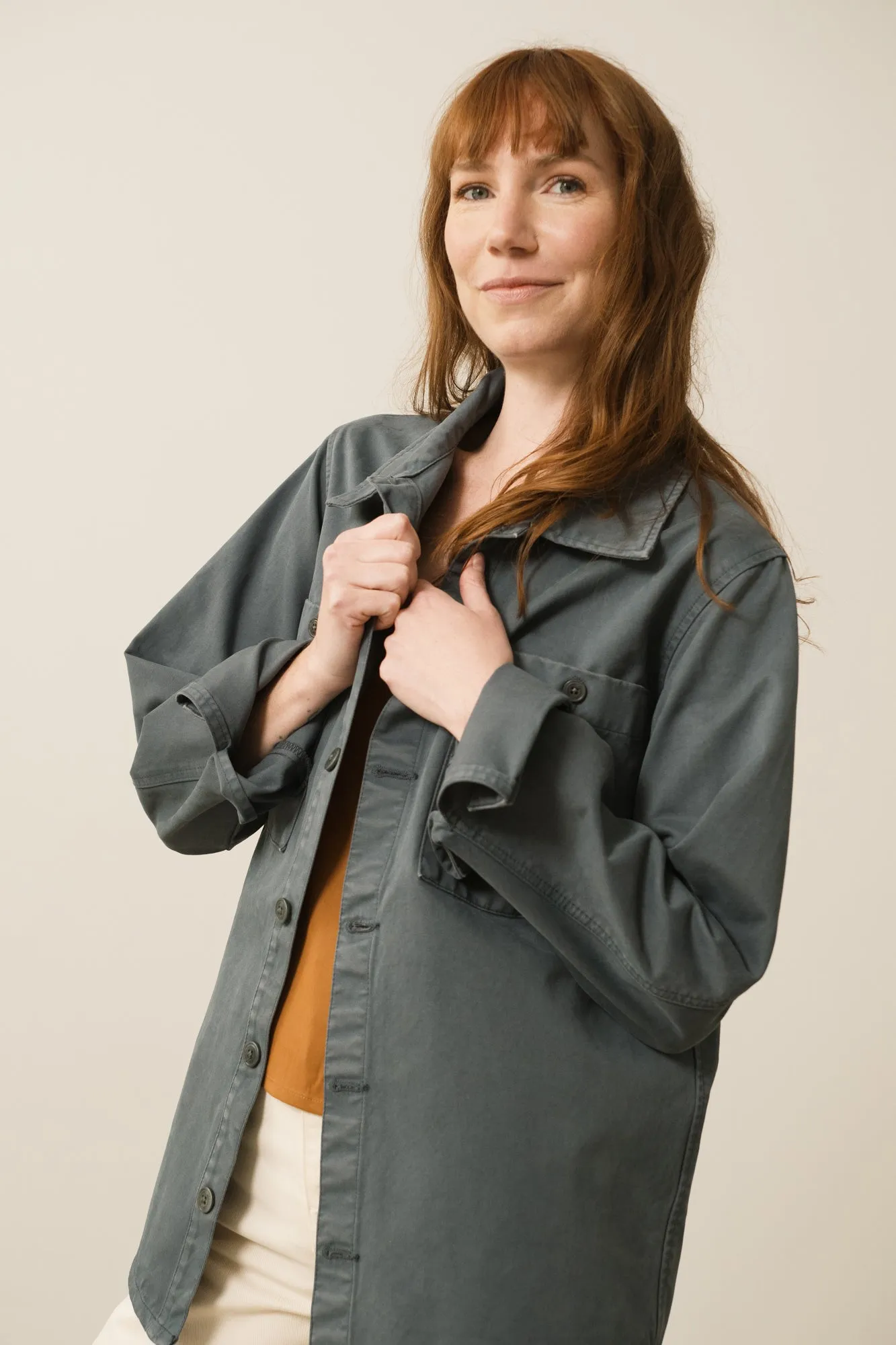 Helmut Unisex Organic Cotton Worker Overshirt Blue sold by Ivalo.com