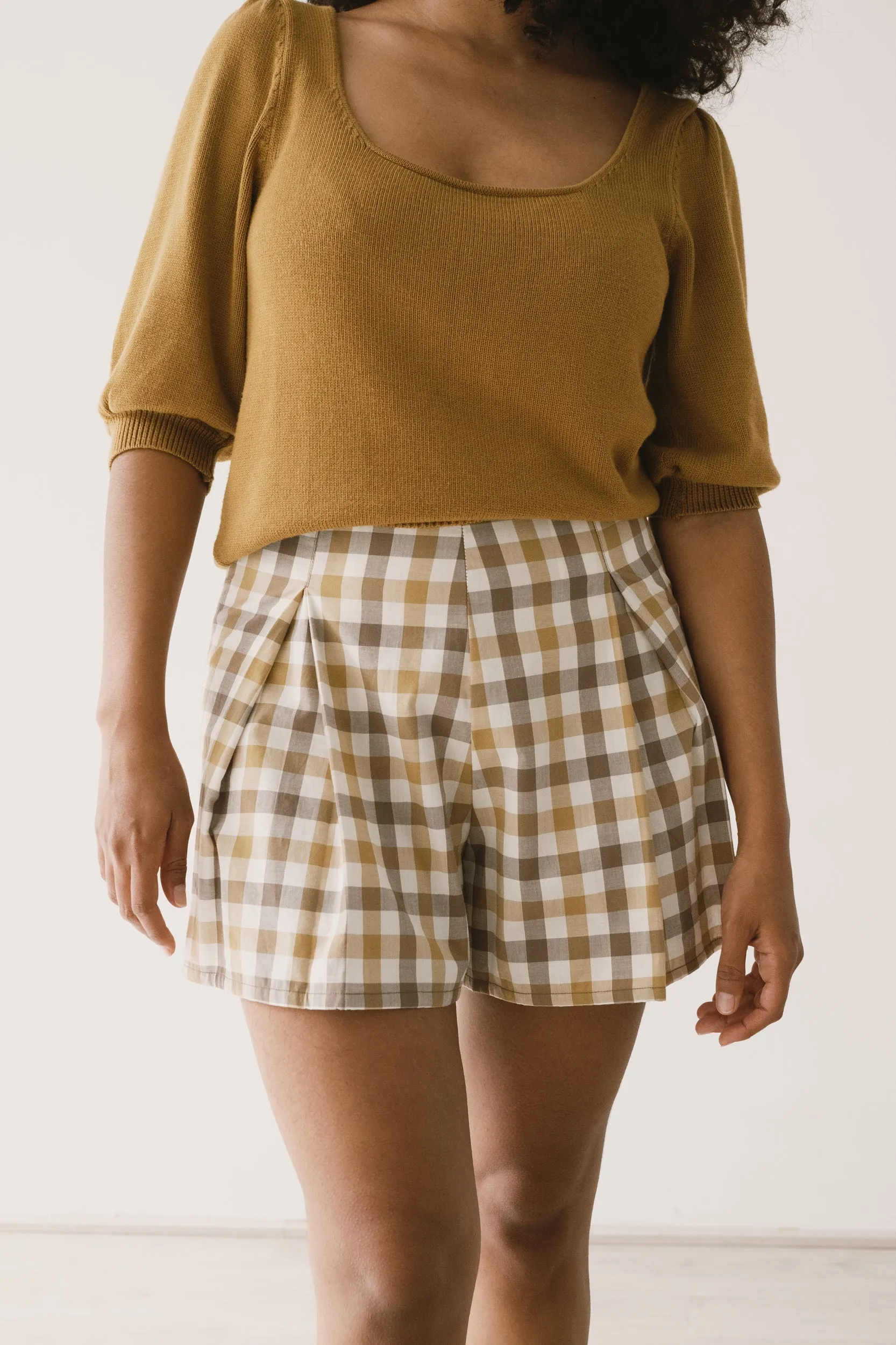 Hannia Organic Cotton Shorts Yellow Vichy sold by Ivalo.com product image thumbnail 3