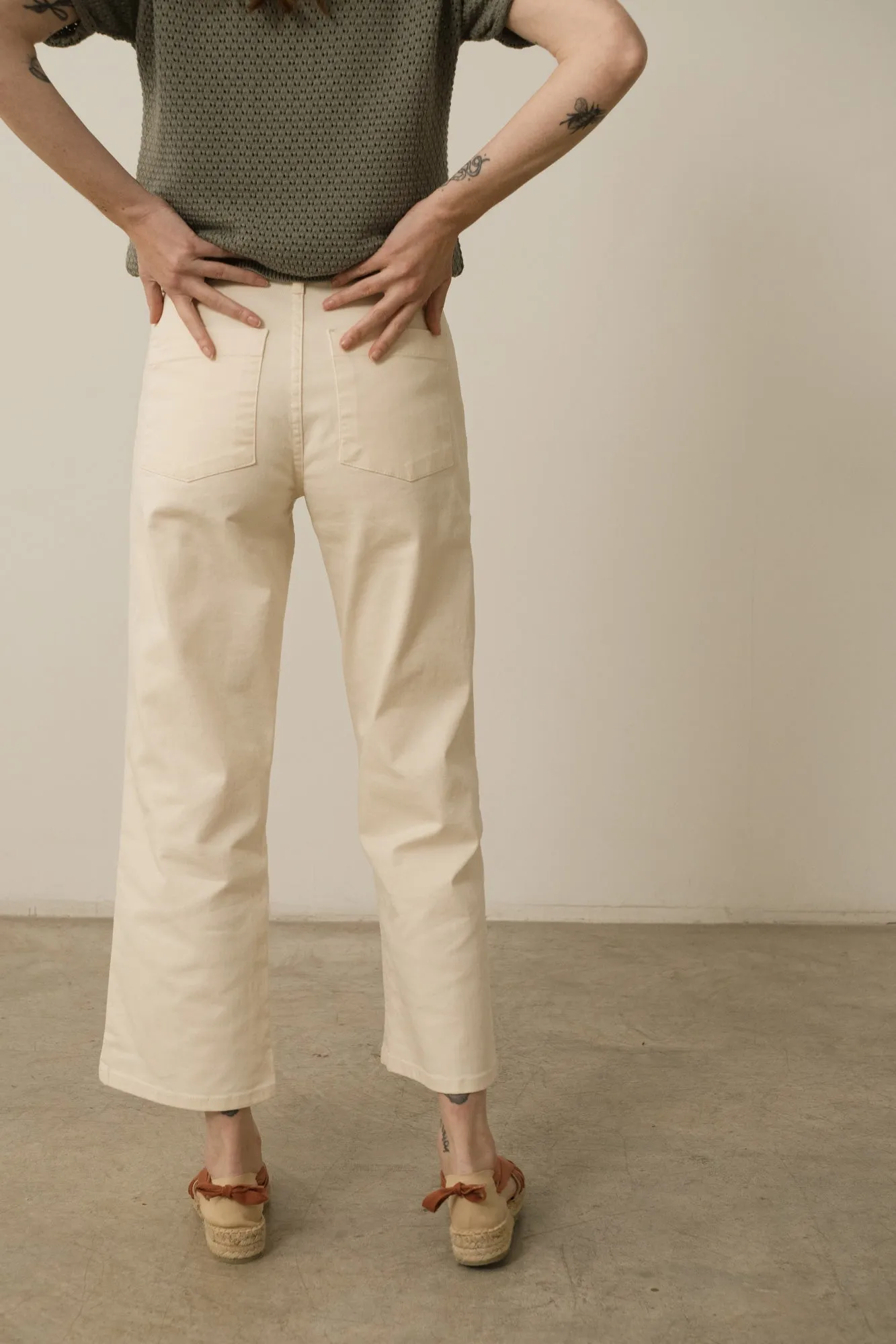 Hani Recycled Cotton Sailor Pants White sold by Ivalo.com product image thumbnail 2