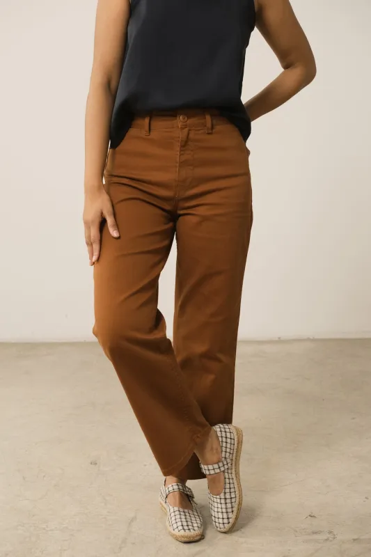Hani Recycled Cotton Sailor Pants Terracotta sold by Ivalo.com