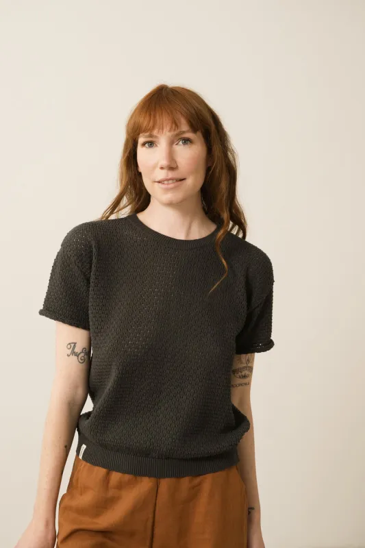 Hadara Short Sleeve Knitted Top Black sold by Ivalo.com