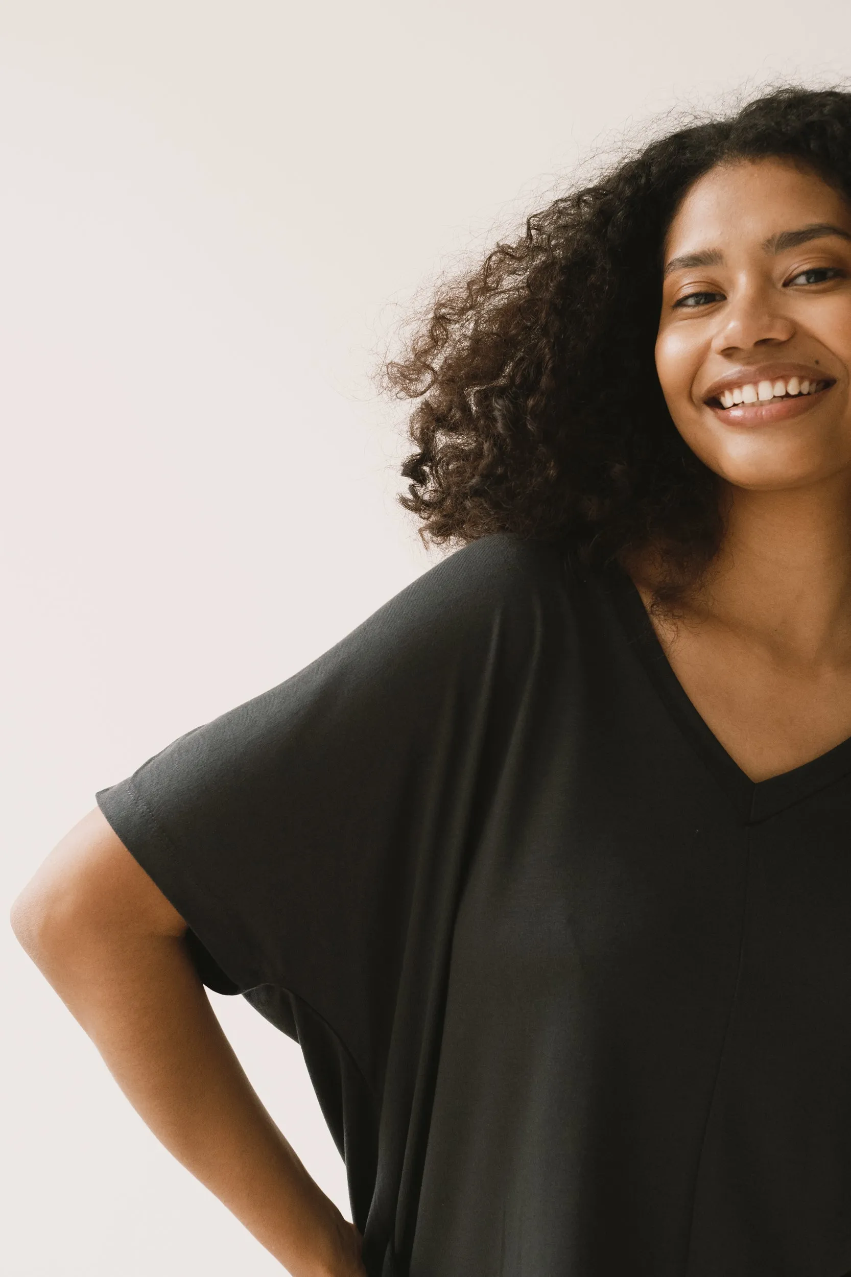 Hada Oversized Tencel T-Shirt Black sold by Ivalo.com product image thumbnail 4