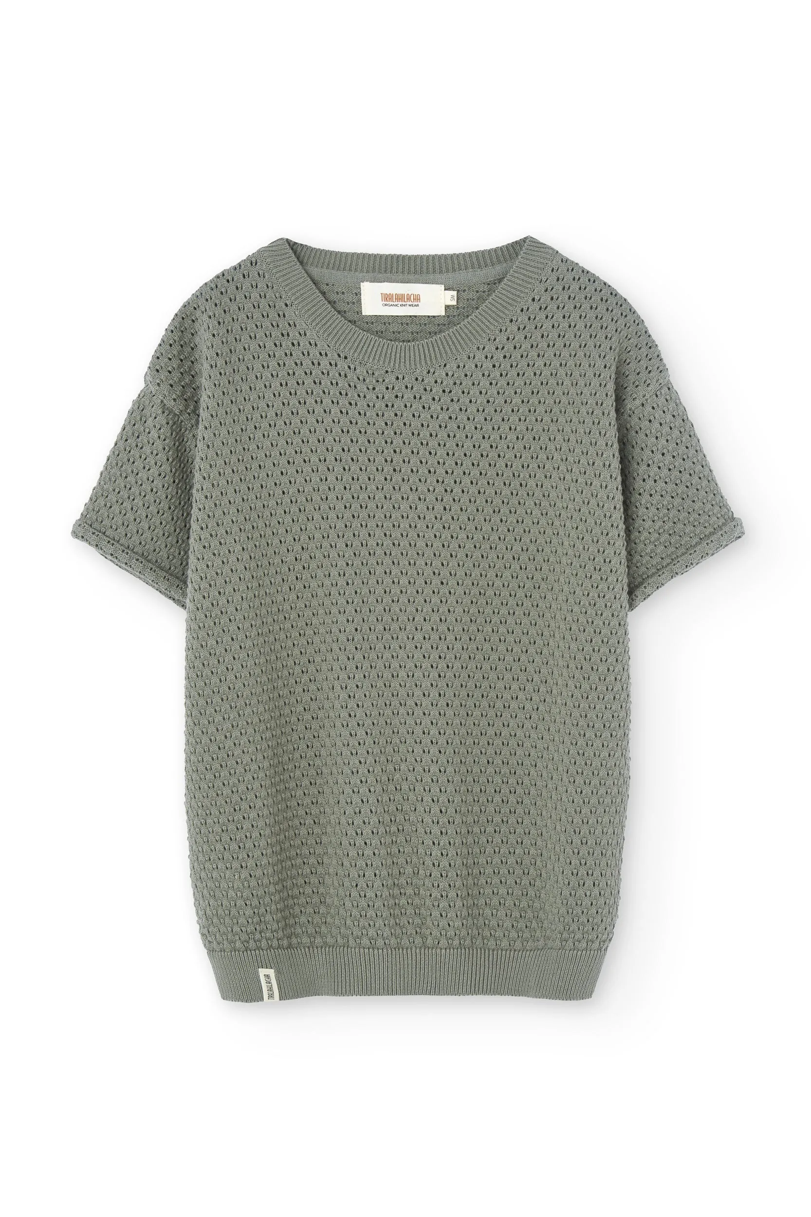 Hadara Short Sleeve Knitted Top Grayish Blue sold by Ivalo.com