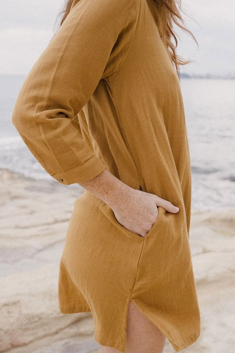 Elisa Shirt Dress Mustard sold by Ivalo.com product image thumbnail 2