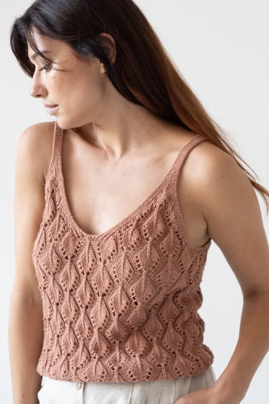 Basile Openwork Tank Top Pink sold by Ivalo.com