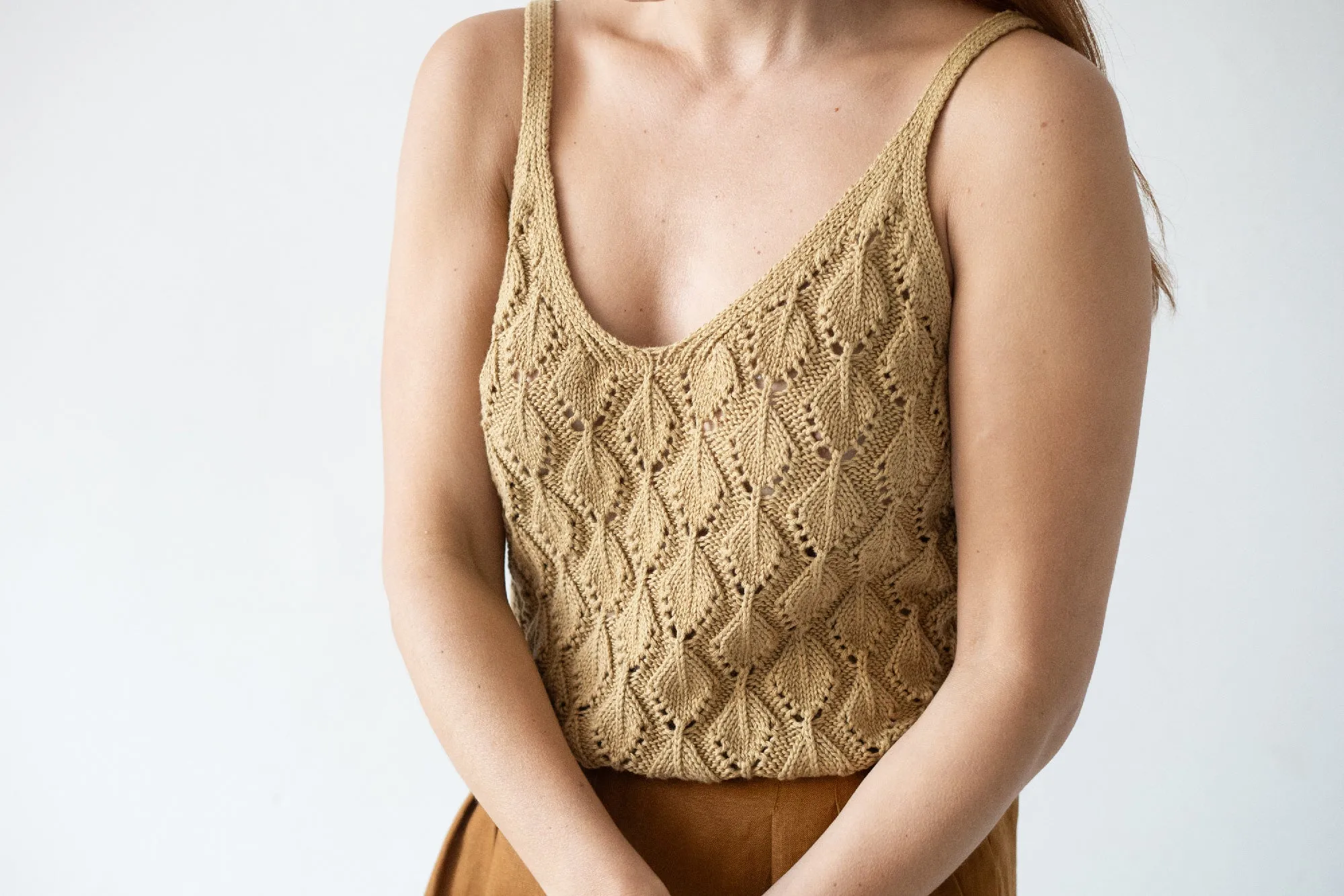 Basile Openwork Tank Top Mustard sold by Ivalo.com product image thumbnail 3