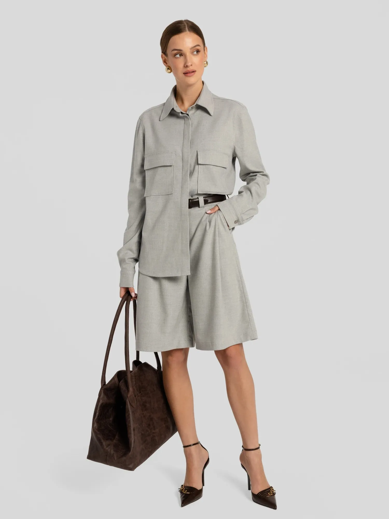 Omaro Oversized Shirt Grey sold by Ivalo.com product image thumbnail 4