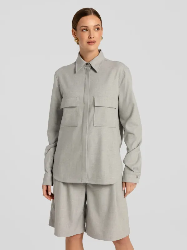 Omaro Oversized Shirt Grey sold by Ivalo.com