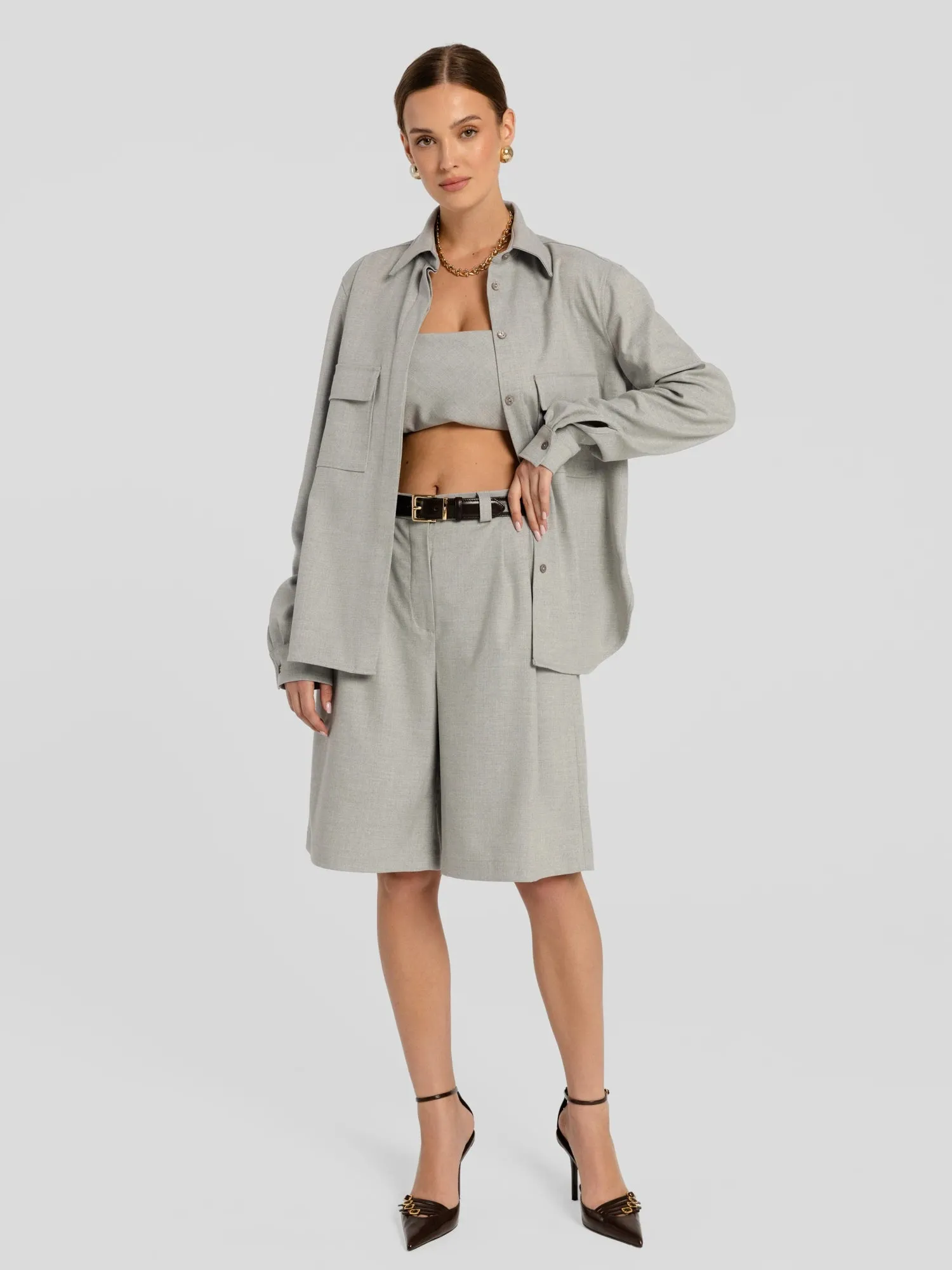 Omaro Oversized Shirt Grey sold by Ivalo.com product image thumbnail 5