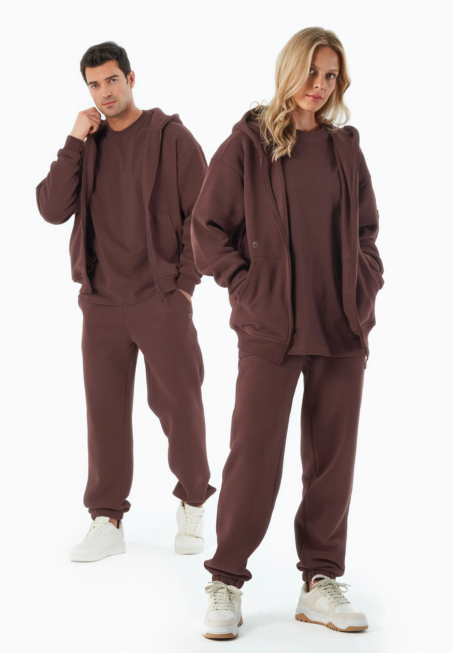 JENNA Unisex Full Zip-Hoodie Bitter Chocolate sold by Ivalo.com product image thumbnail 3