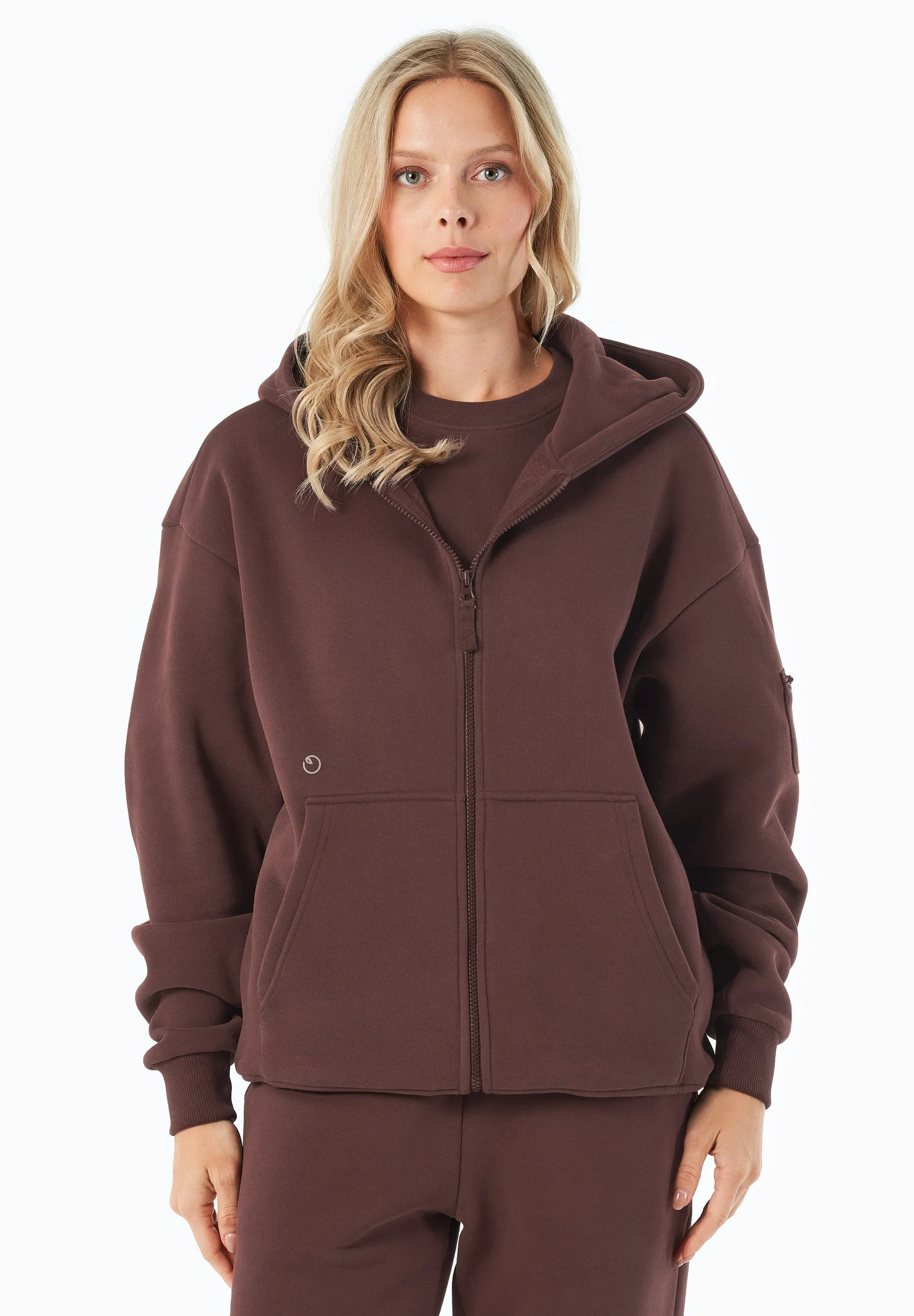 JENNA Unisex Full Zip-Hoodie Bitter Chocolate sold by Ivalo.com product image thumbnail 4
