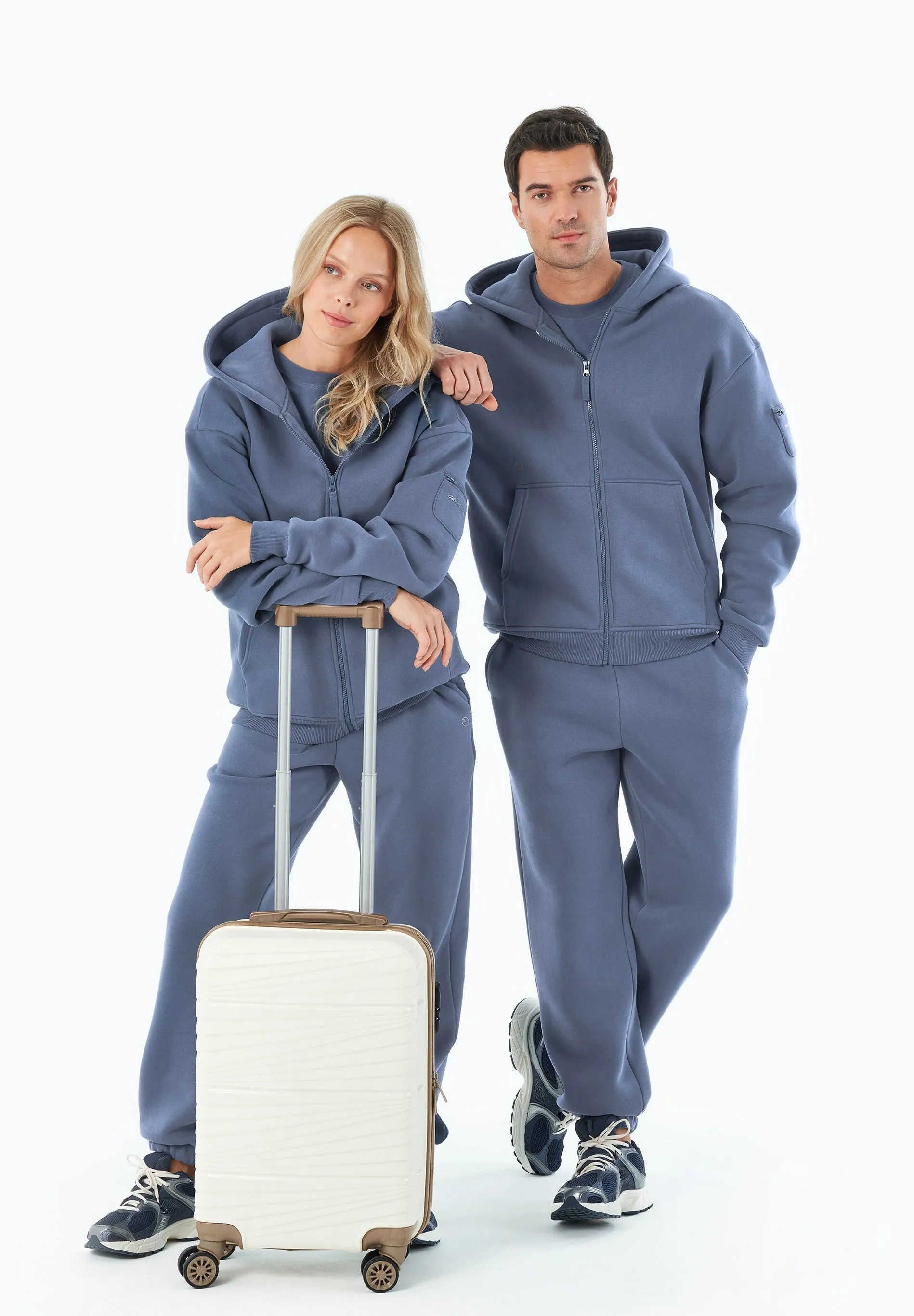 JENNA Unisex Full Zip-Hoodie Soft Indigo sold by Ivalo.com product image thumbnail 4