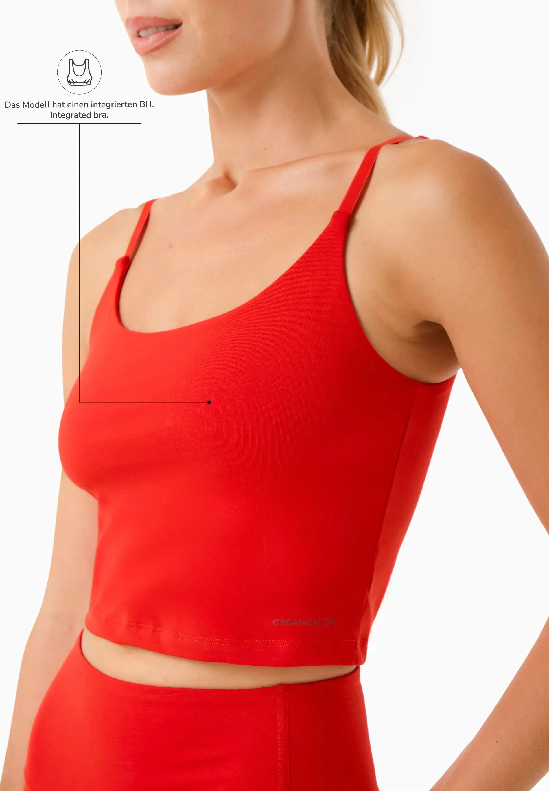 Tarra Cotton Crop Top Red Hot sold by Ivalo.com product image thumbnail 5