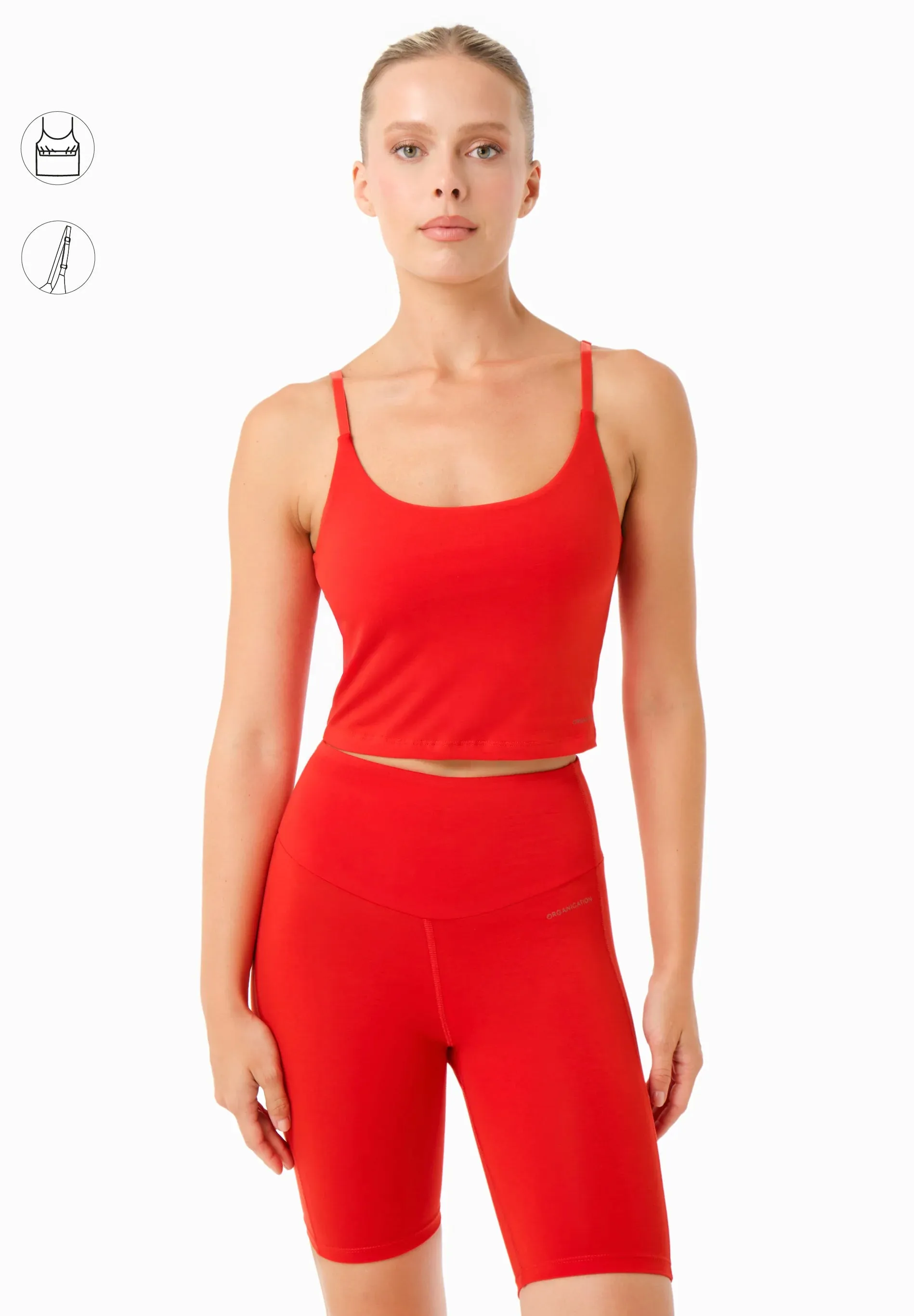 Tarra Cotton Crop Top Red Hot sold by Ivalo.com