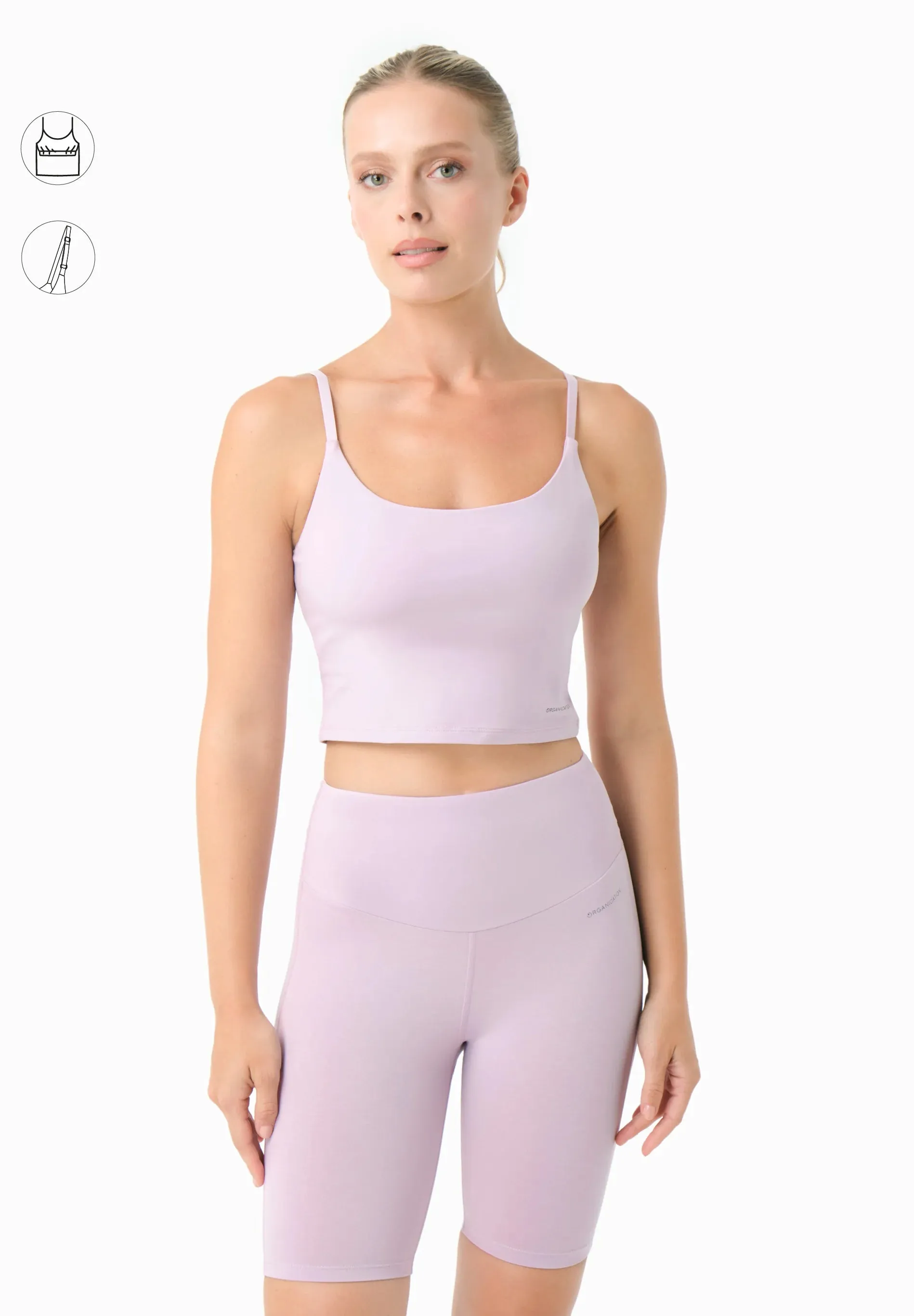 Tarra Cotton Crop Top Soft Lilac sold by Ivalo.com