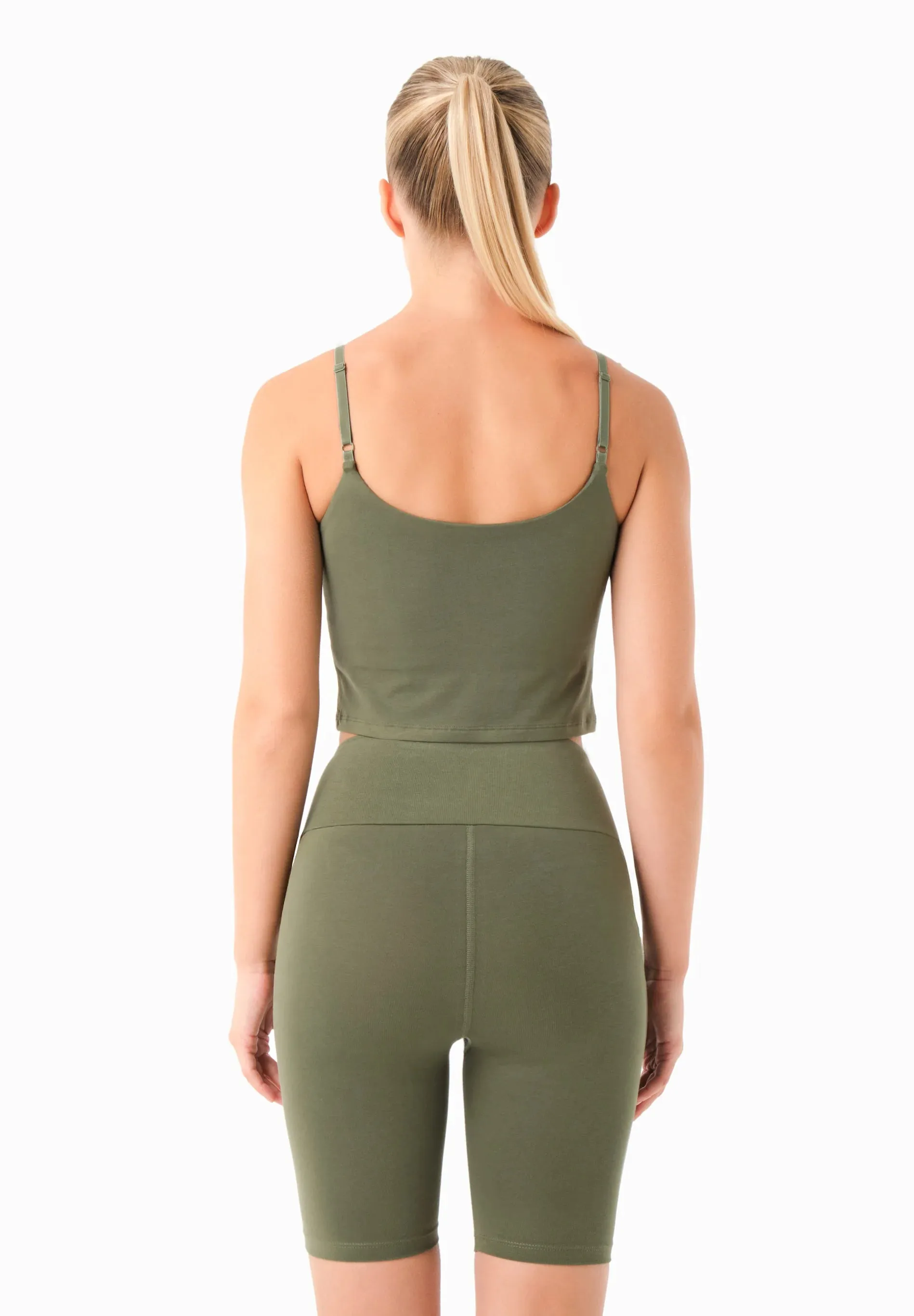 Tarra Cotton Crop Top Olive Green sold by Ivalo.com product image thumbnail 4