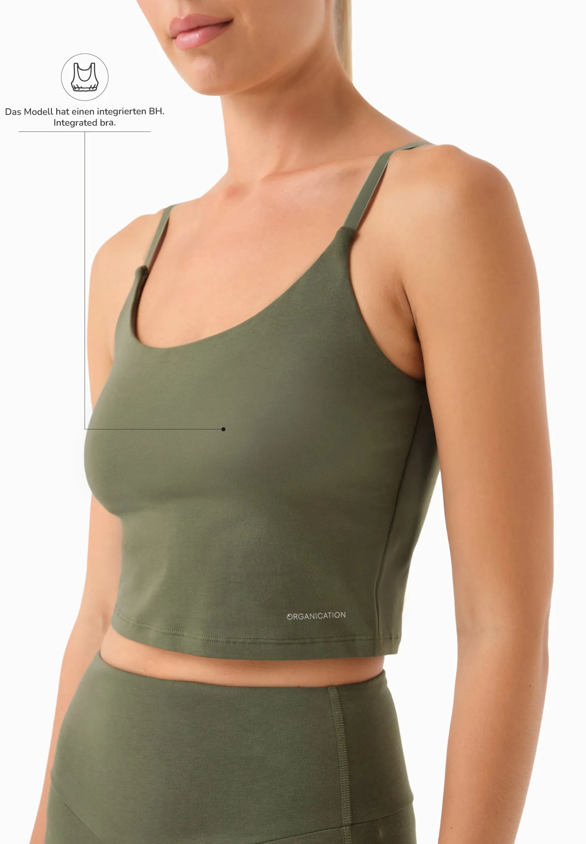 Tarra Cotton Crop Top Olive Green sold by Ivalo.com product image thumbnail 5