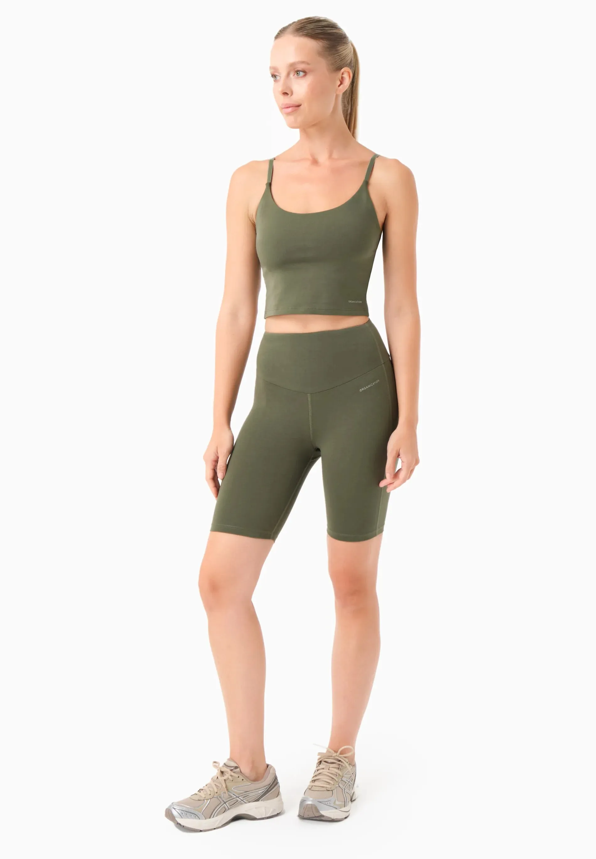 Tarra Cotton Crop Top Olive Green sold by Ivalo.com product image thumbnail 2