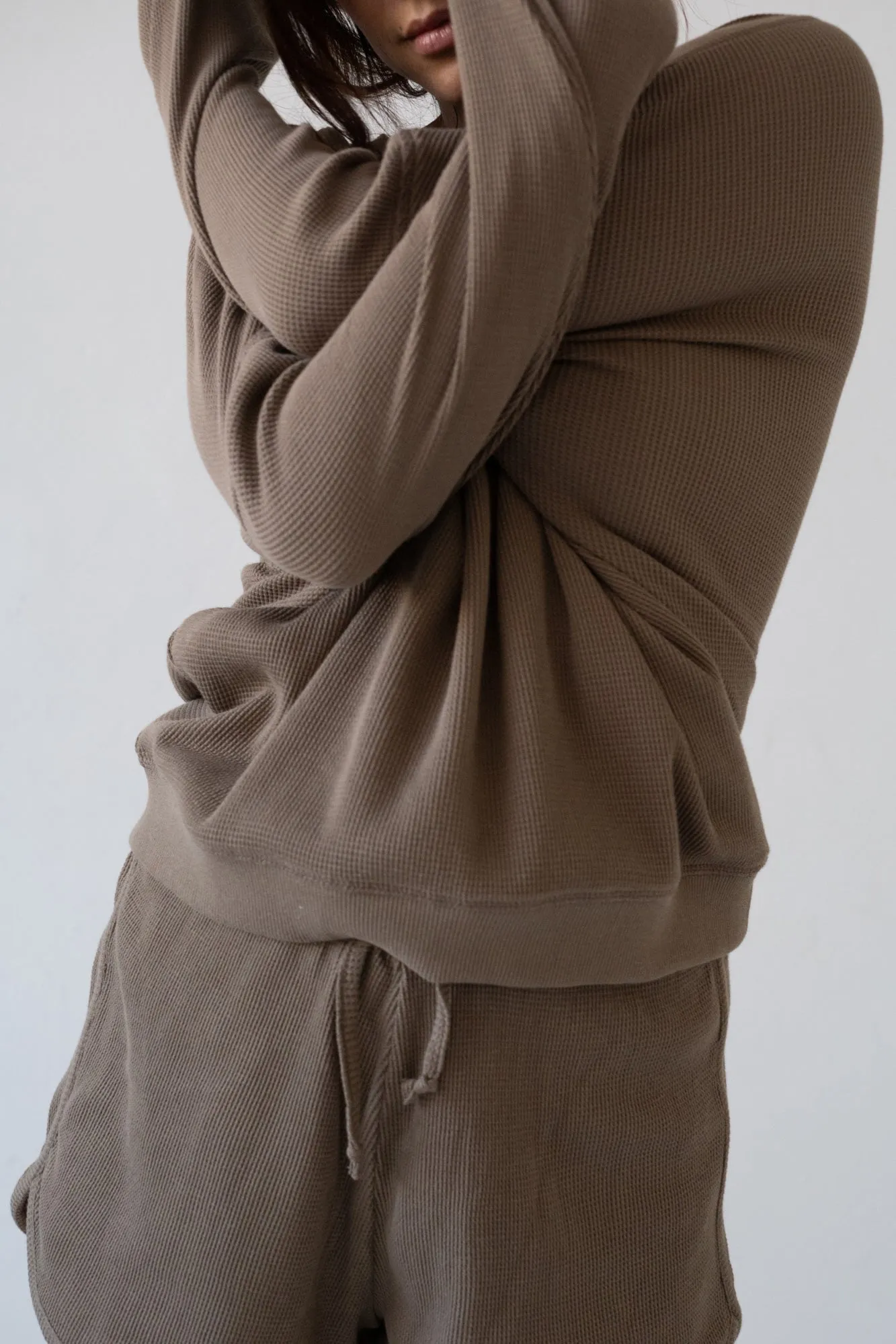 Helmut Oversized Waffle Sweatshirt Brown sold by Ivalo.com product image thumbnail 3