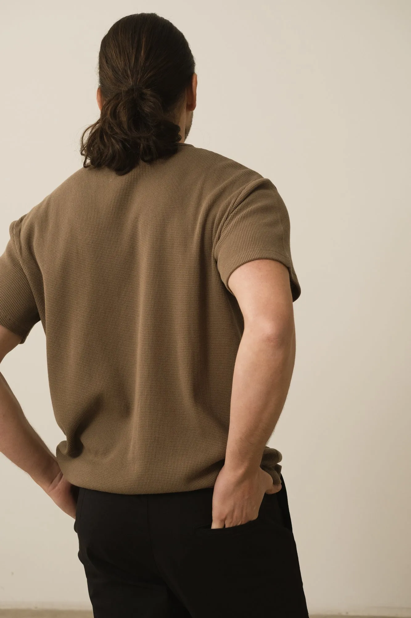 Men's Harmony Waffle T-Shirt Brown sold by Ivalo.com product image thumbnail 3