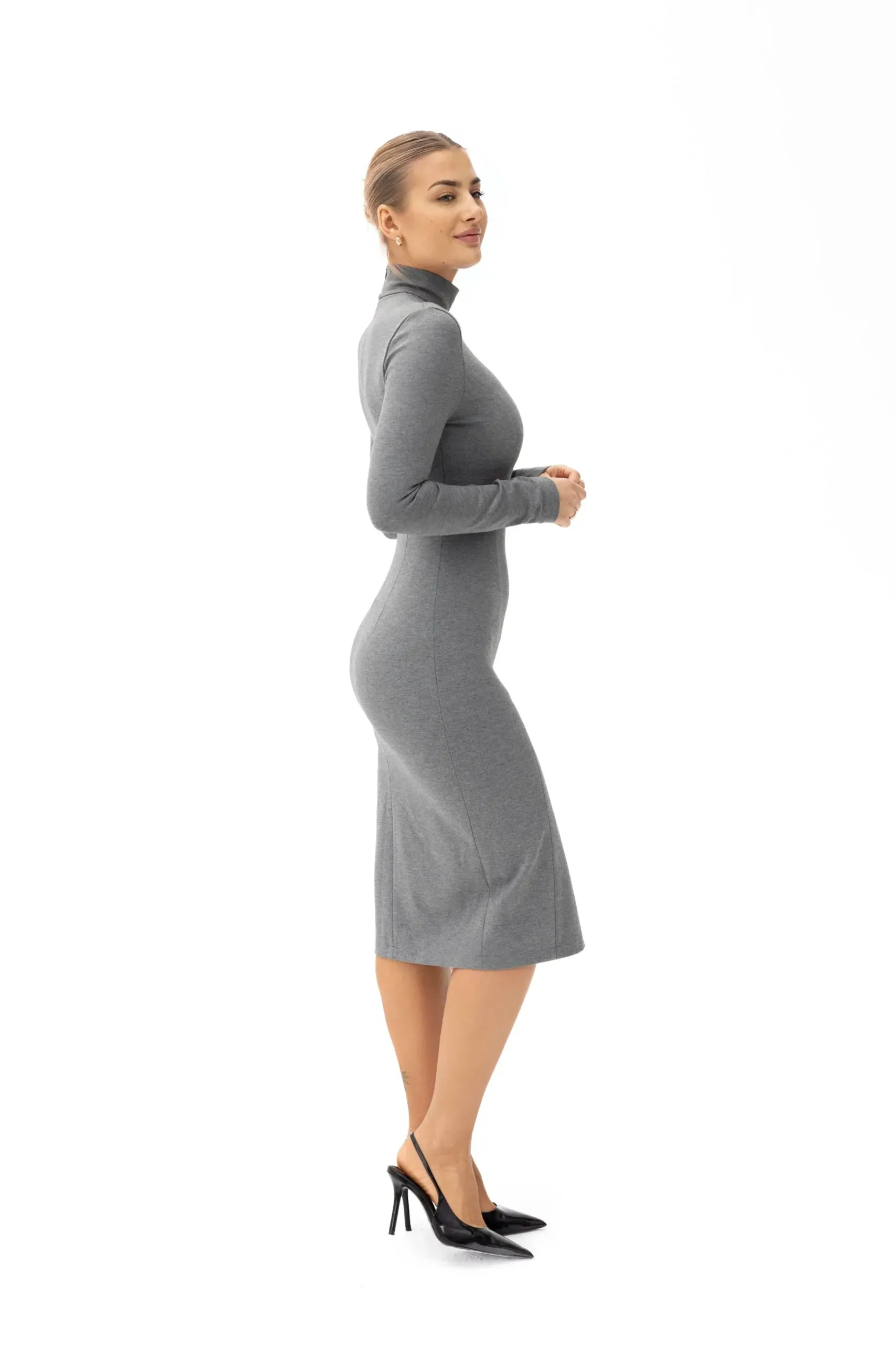 Laurell Elegant Knee-Length Dress Grey sold by Ivalo.com product image thumbnail 3