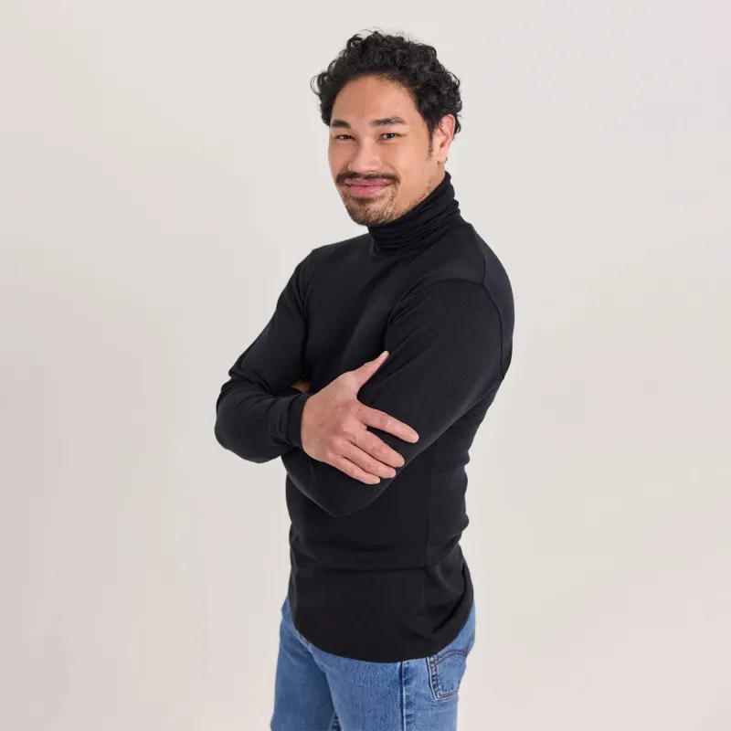 Klassikko Men's Turtleneck Long-Sleeve Black made by Ivalo.com