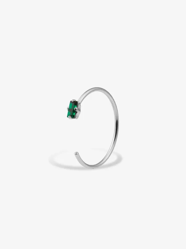 Jules Silver Ring Emerald sold by Ivalo.com