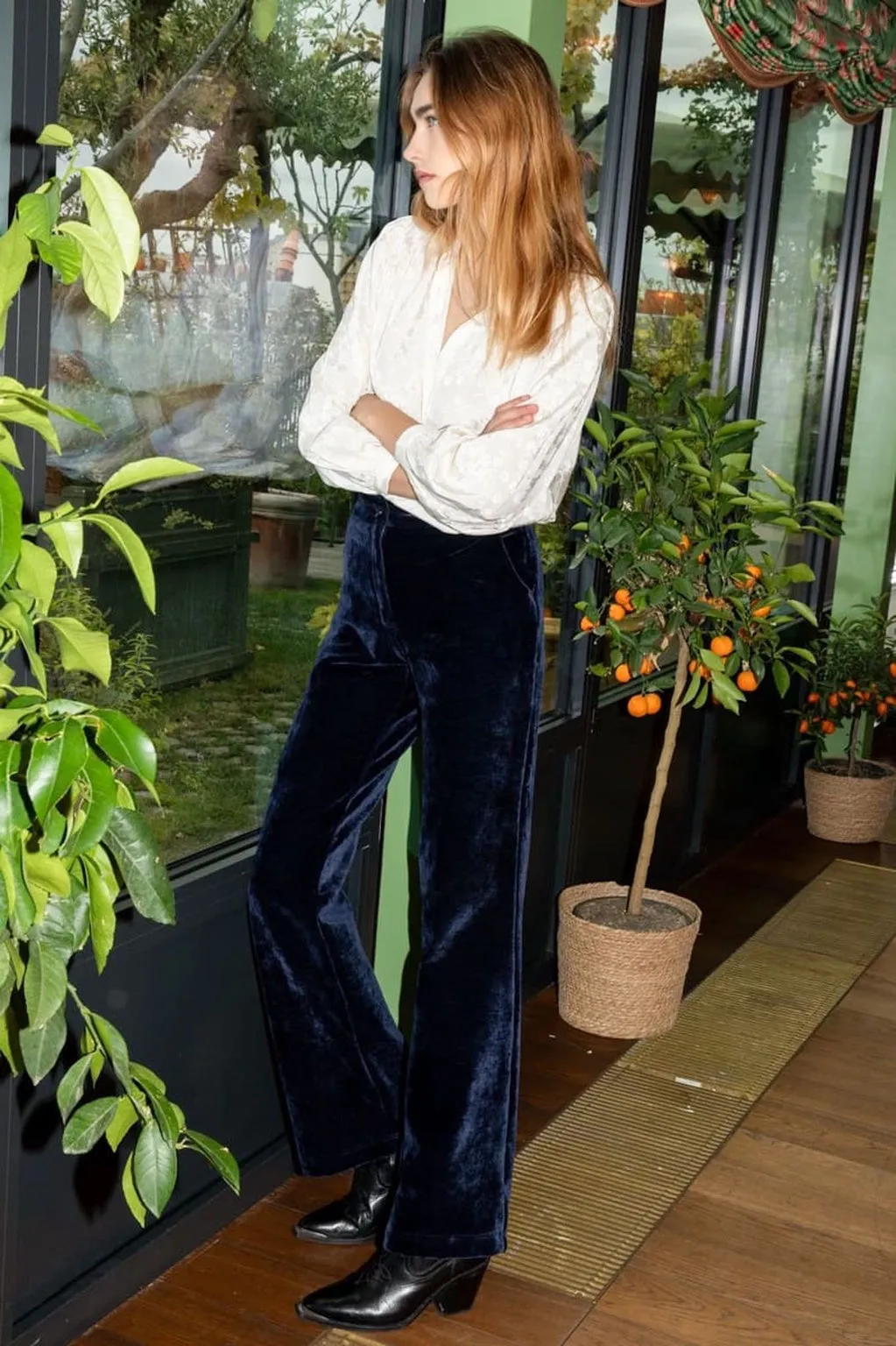 Laurier Trousers Velours Navy sold by Ivalo.com product image thumbnail 3