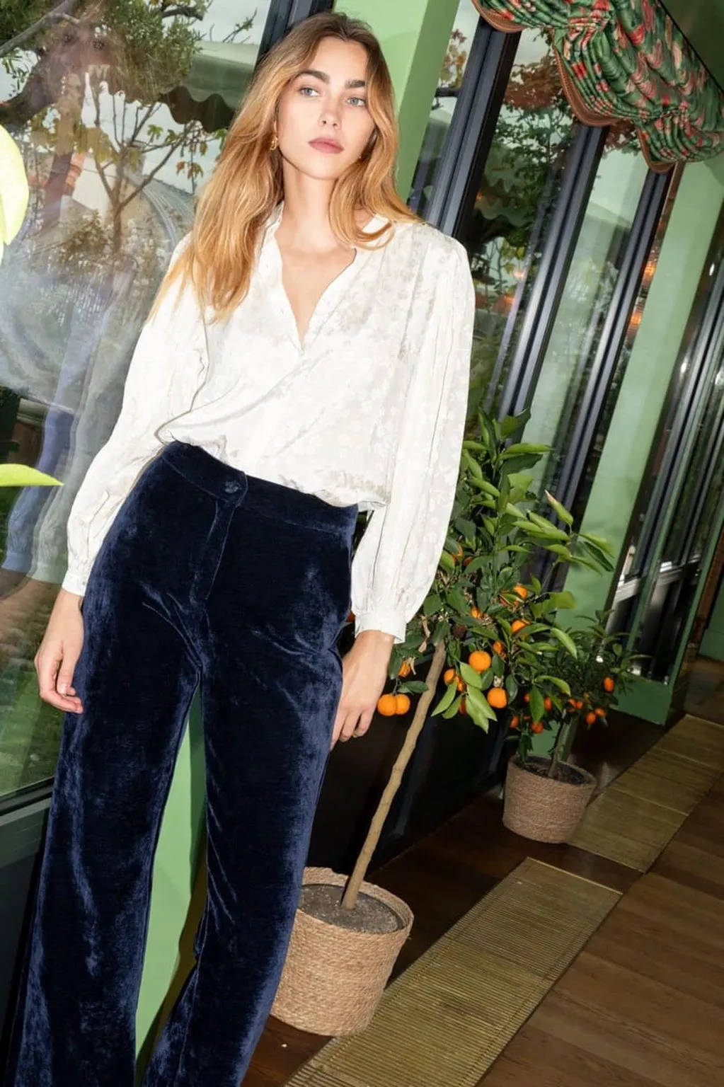 Laurier Trousers Velours Navy sold by Ivalo.com product image thumbnail 4