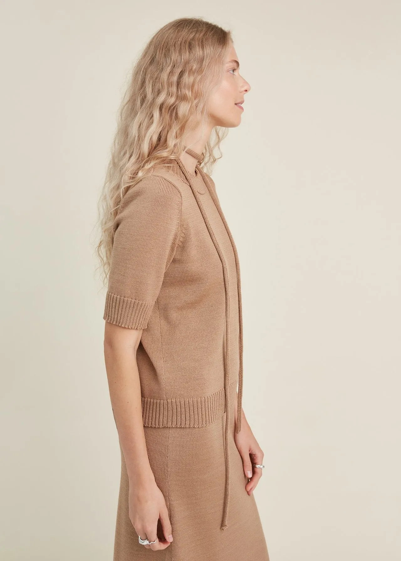 Knitted Merino Wool Top Camel sold by Ivalo.com product image thumbnail 3