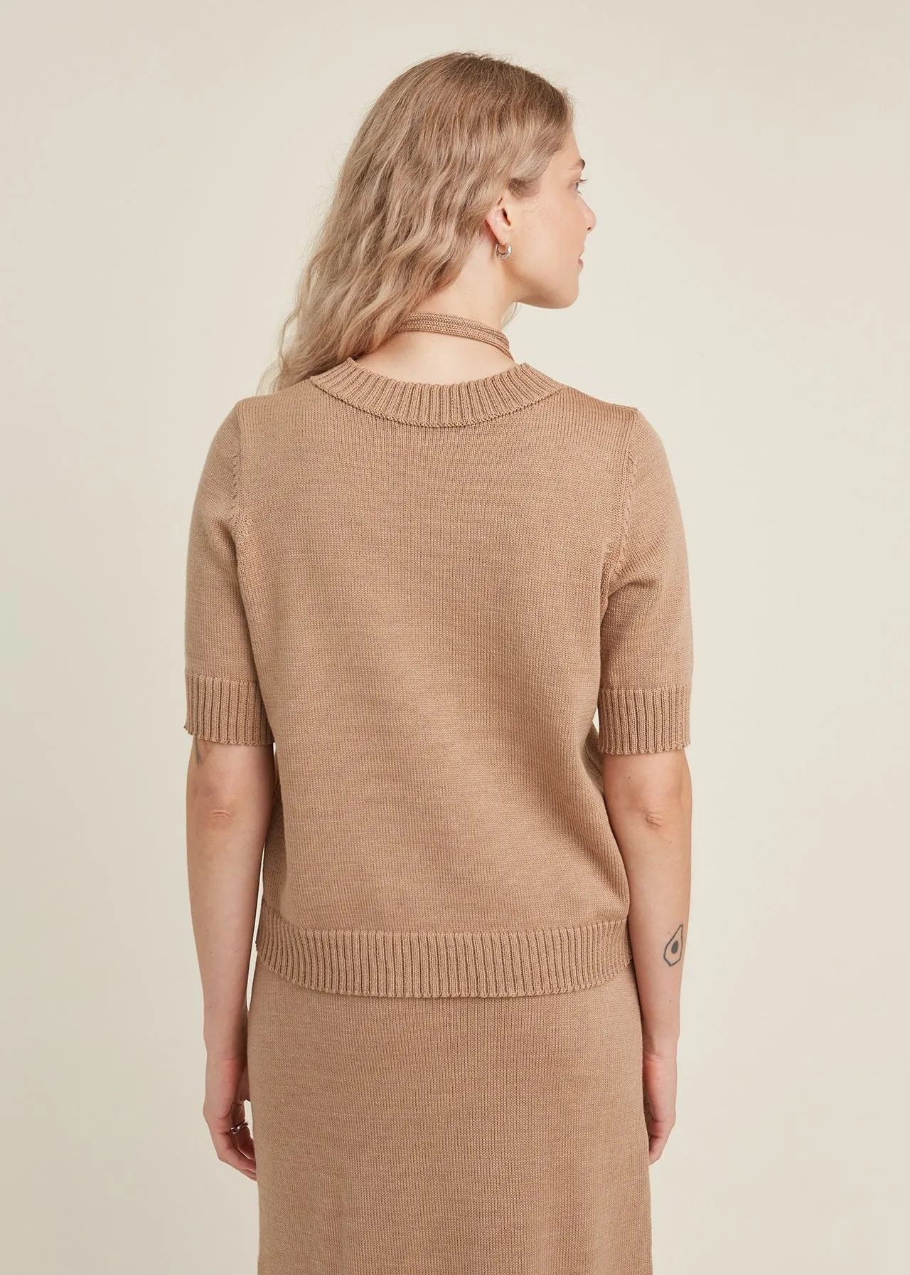Knitted Merino Wool Top Camel sold by Ivalo.com product image thumbnail 4