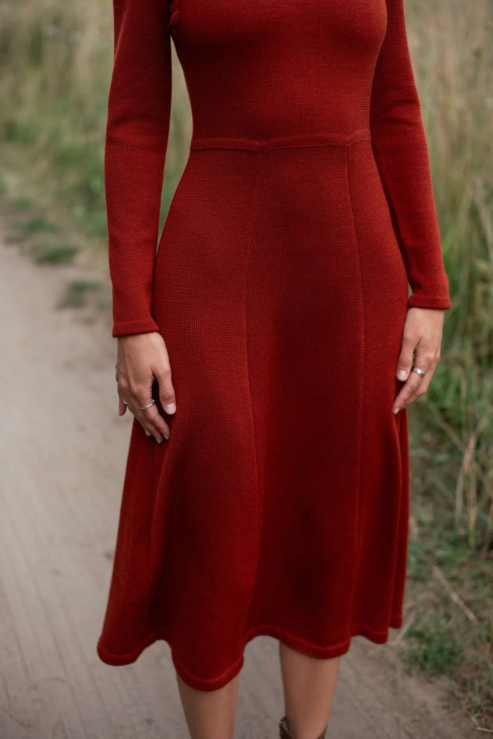 A-line Midi Dress Rust Brown sold by Ivalo.com product image thumbnail 2