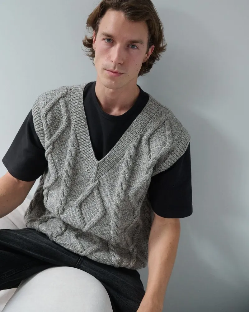 Laimė Alpaca Wool & Cotton Vest Cloud Grey sold by Ivalo.com product image thumbnail 5