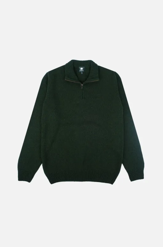 Bernia Quarter Zip Knit Forest Green made by Ivalo.com