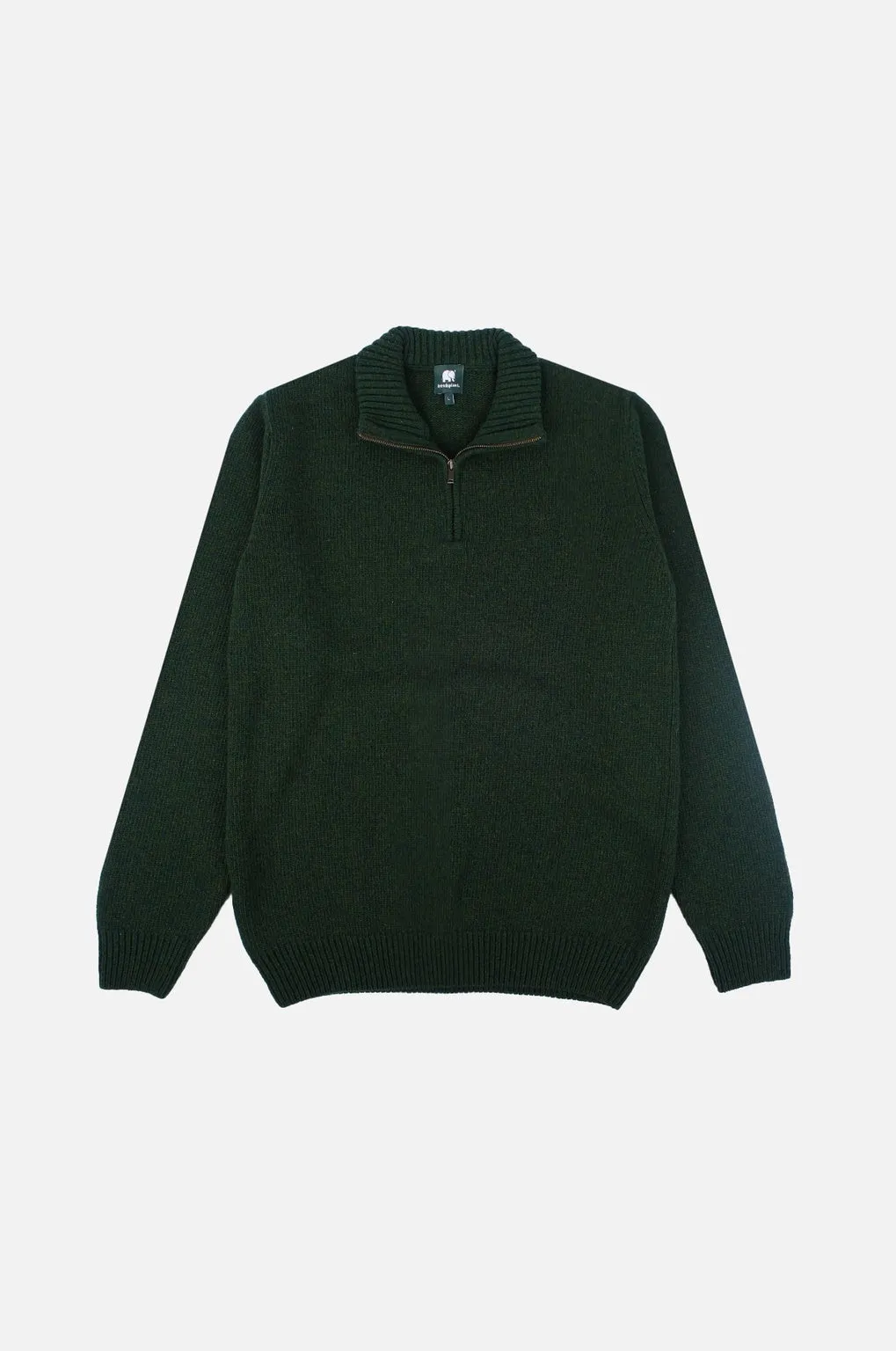 Bernia Quarter Zip Knit Forest Green sold by Ivalo.com