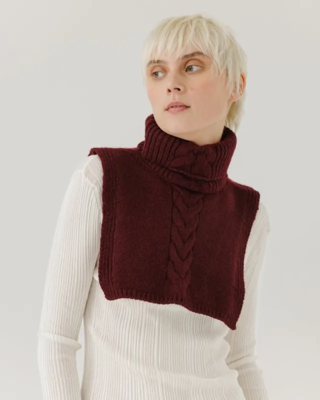 Pynė Alpaca Wool Neckwarmer Burgundy sold by Ivalo.com