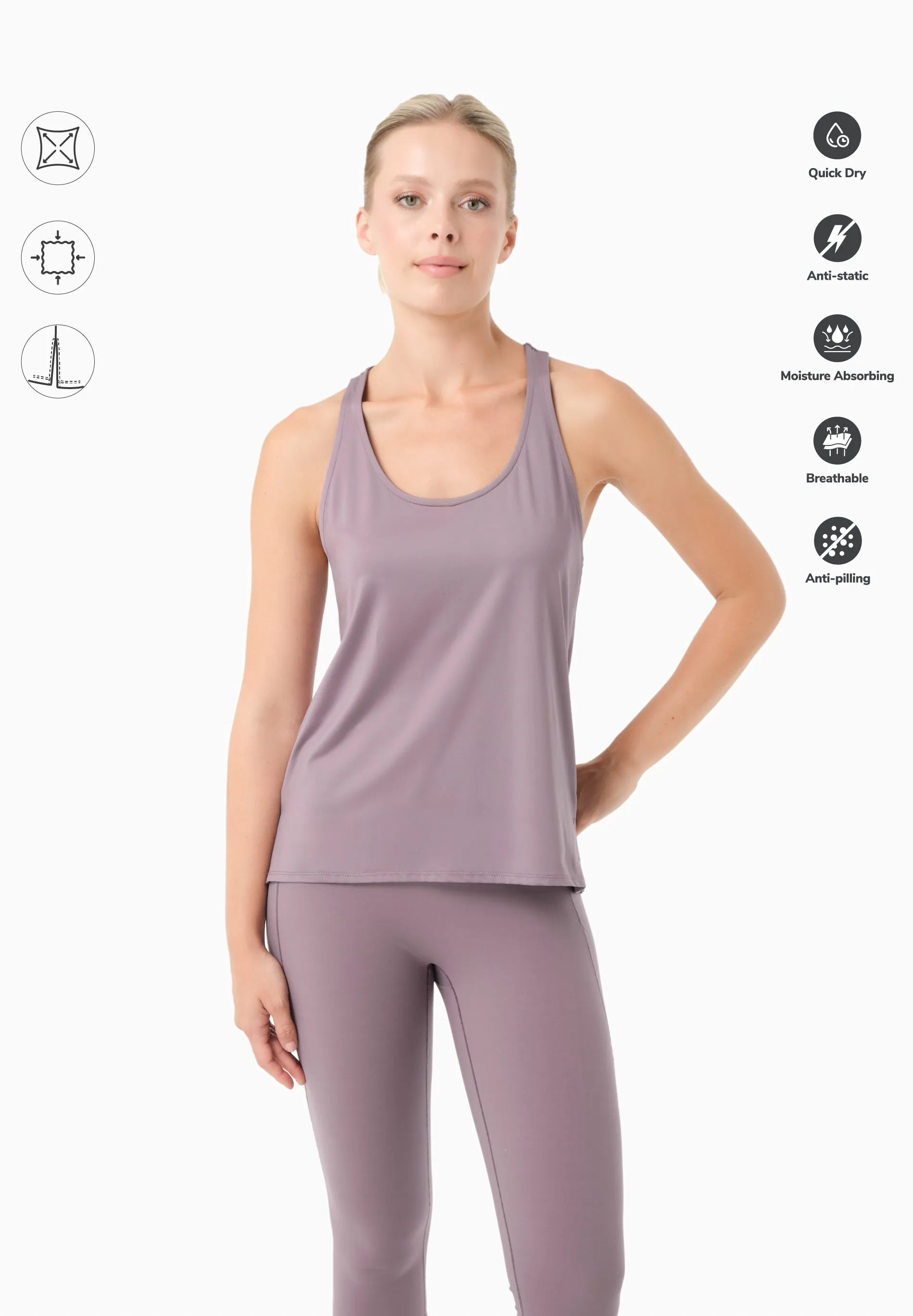 Tinna Sporty Tank Top Dirty Lilac sold by Ivalo.com