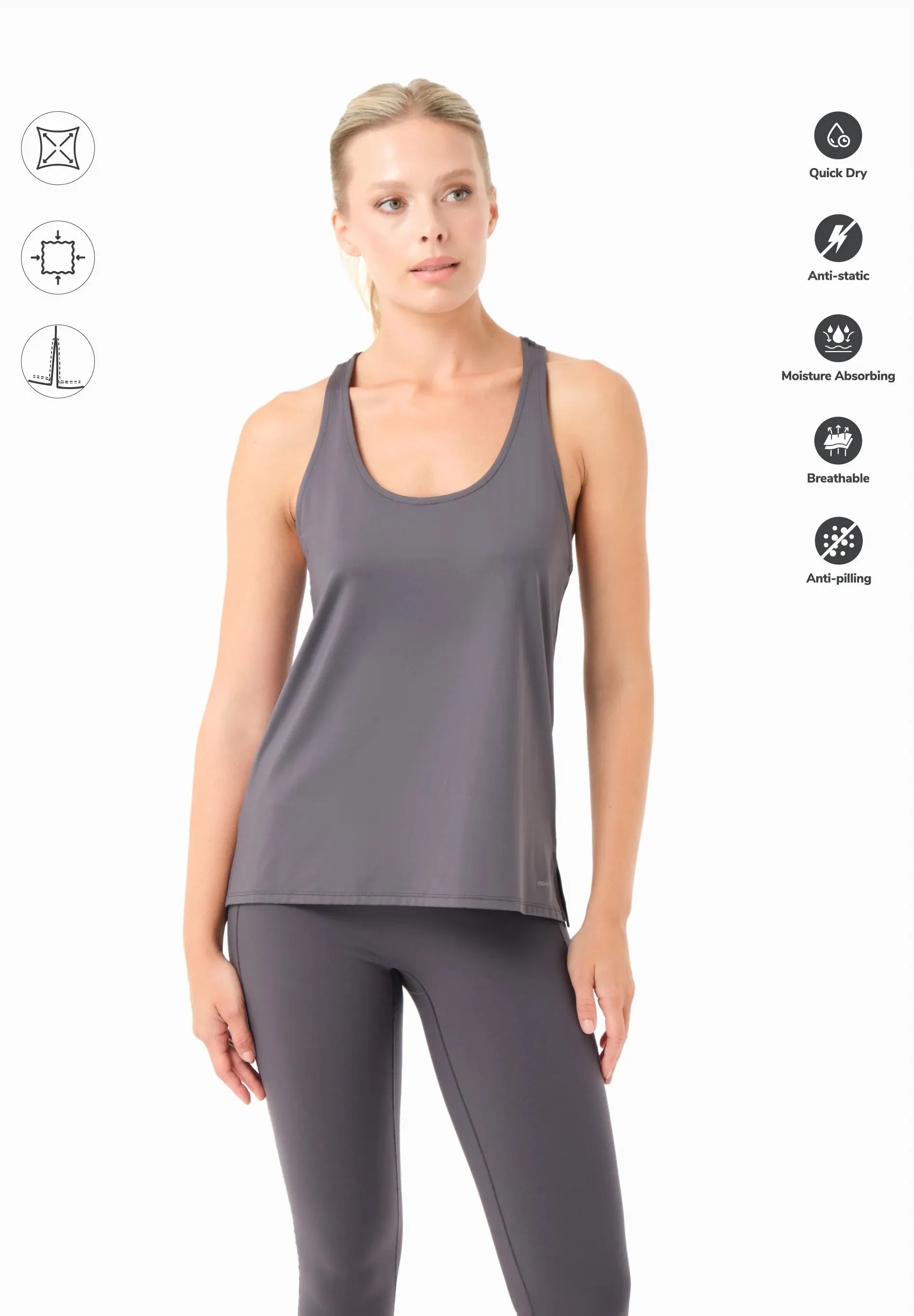 Tinna Sporty Tank Top Shadow sold by Ivalo.com