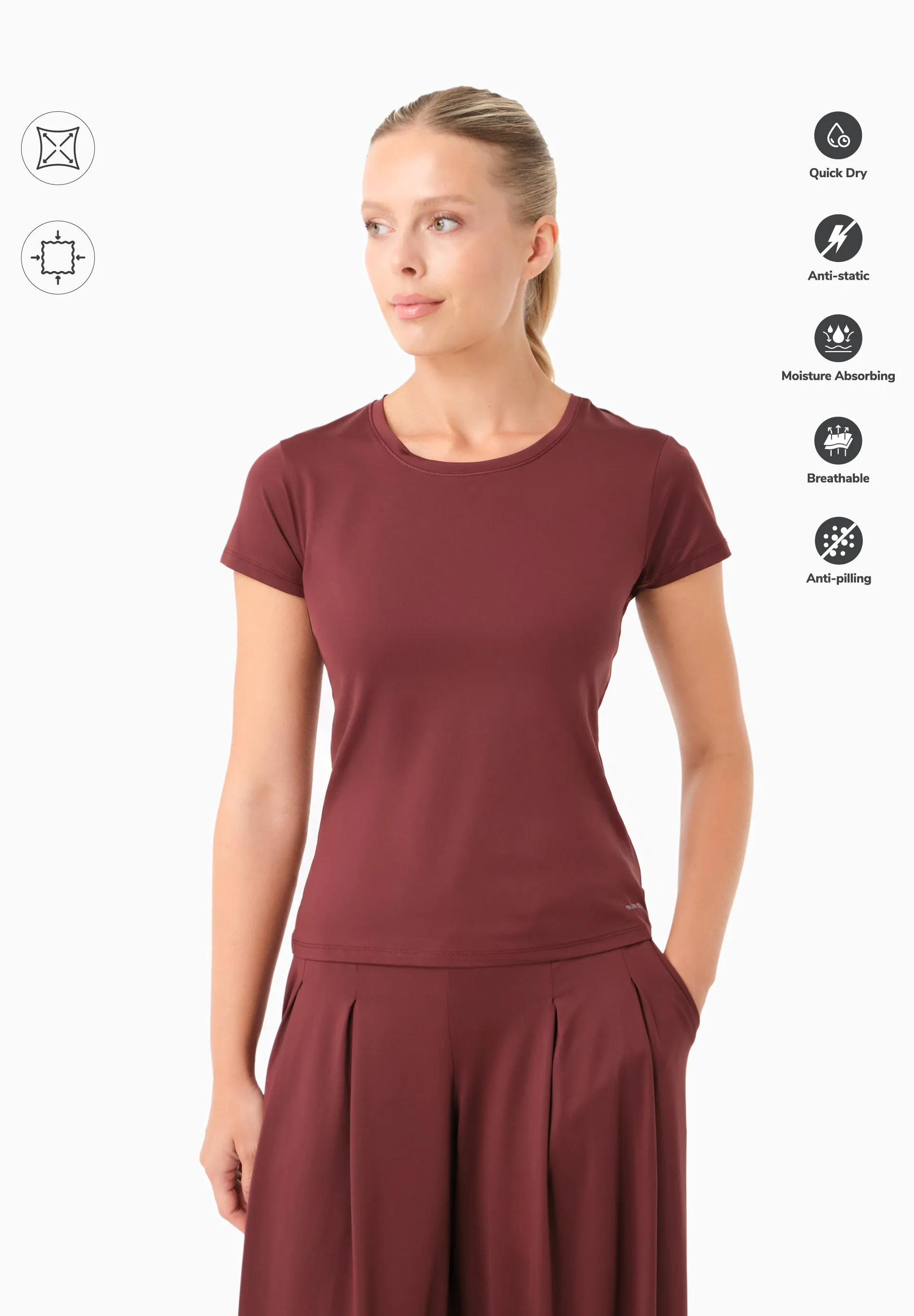 Tattum Sporty T-shirt Bordeaux sold by Ivalo.com