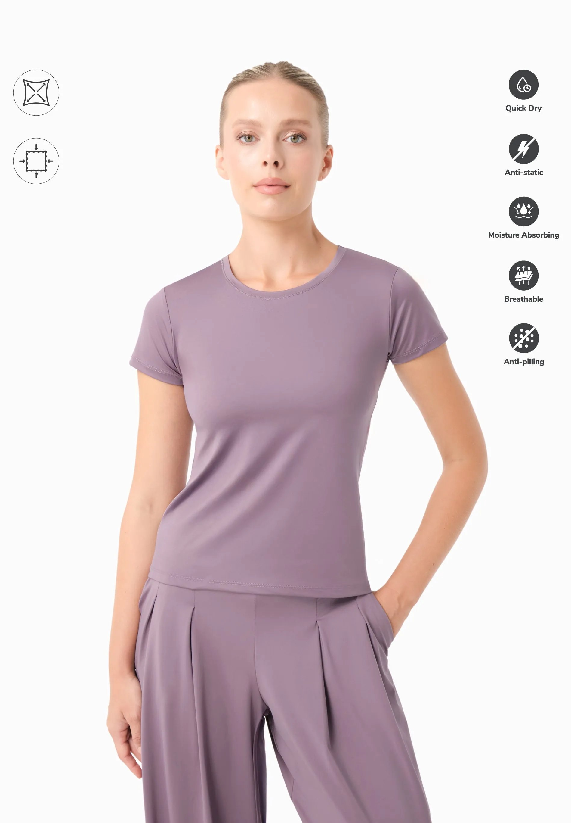 Tattum Sporty T-shirt Dirty Lilac sold by Ivalo.com
