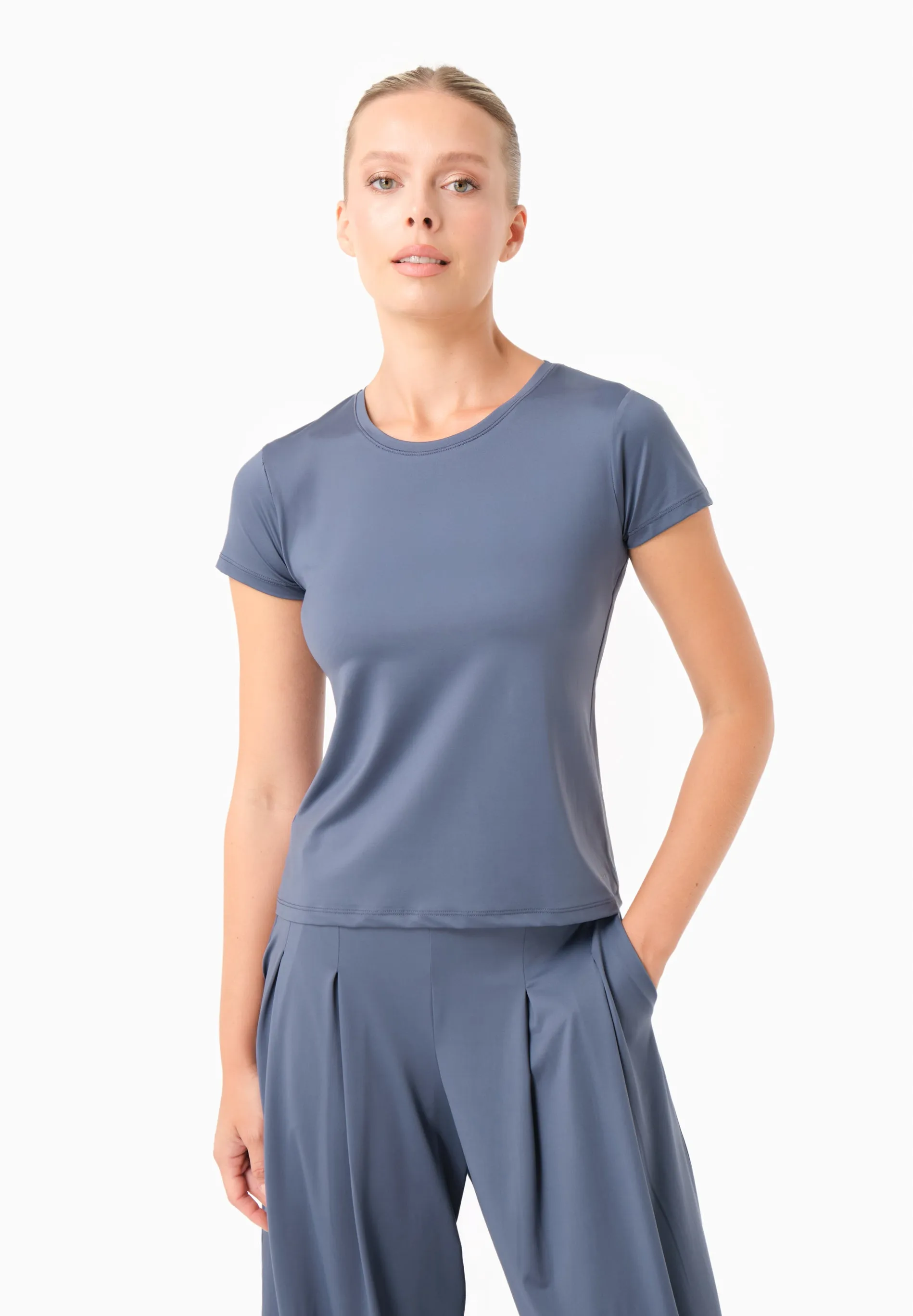 Tattum Sporty T-shirt Soft Indigo sold by Ivalo.com